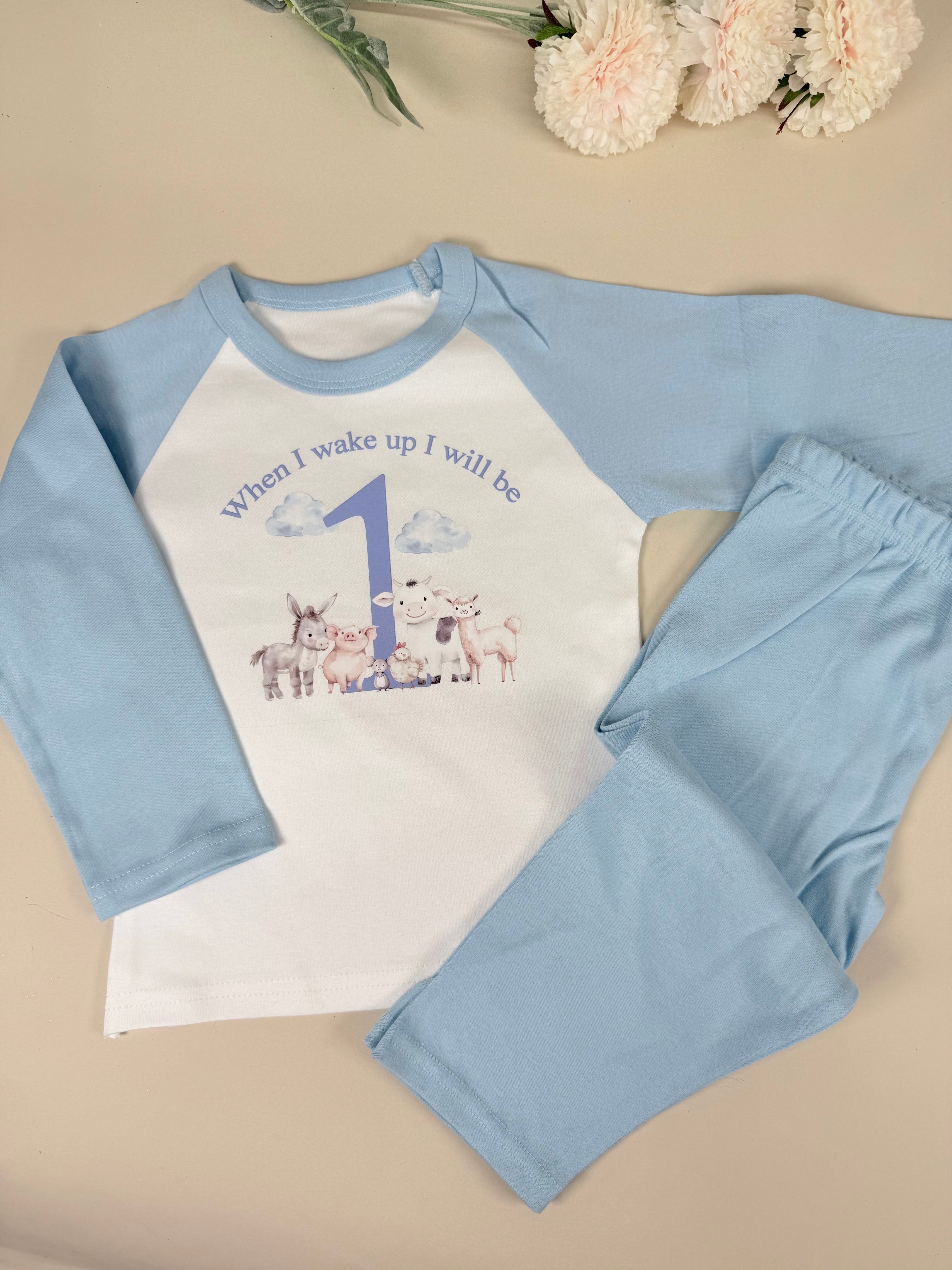 Blue - Children's Birthday Pyjamas