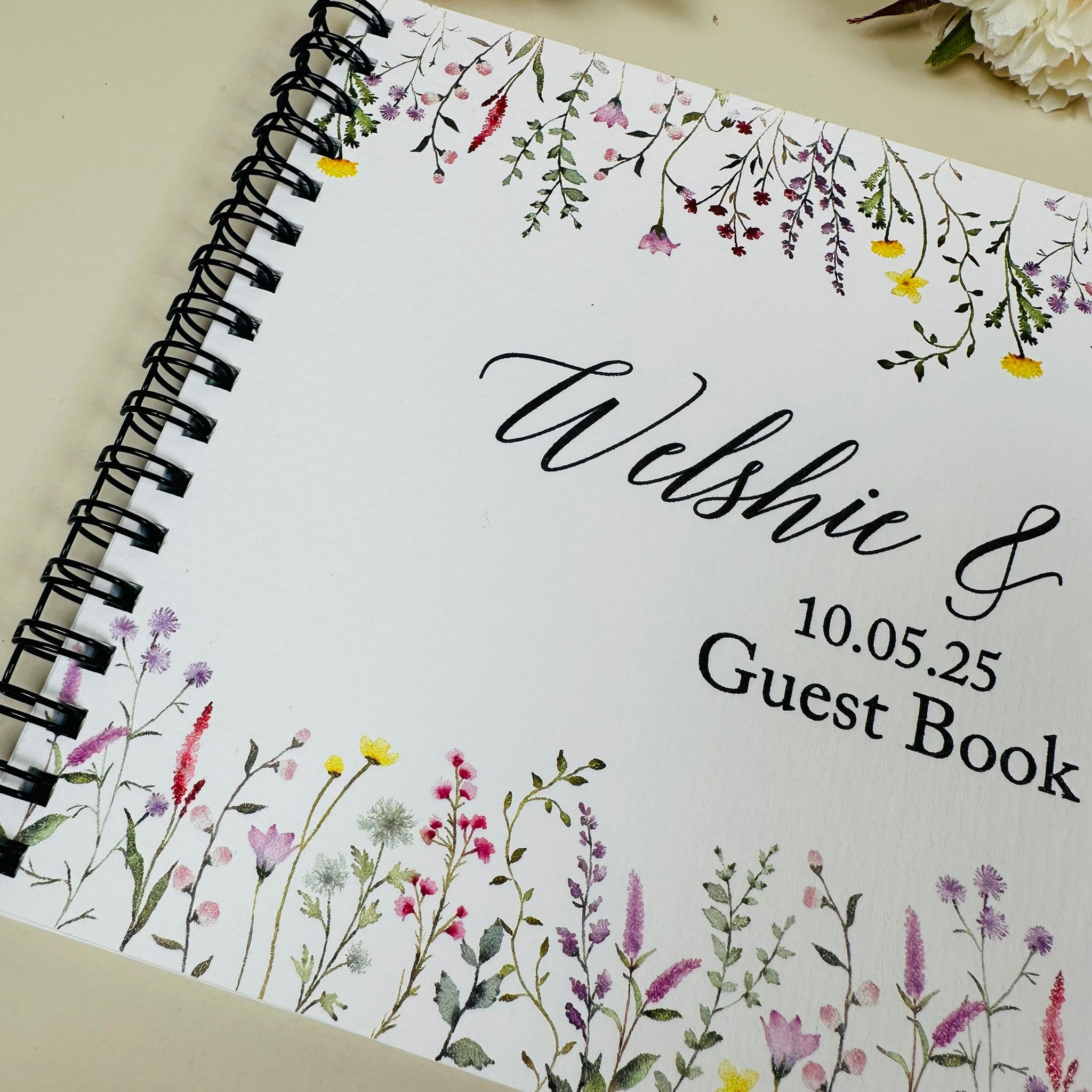 A5 Wildflowers Top & Bottom Guestbook