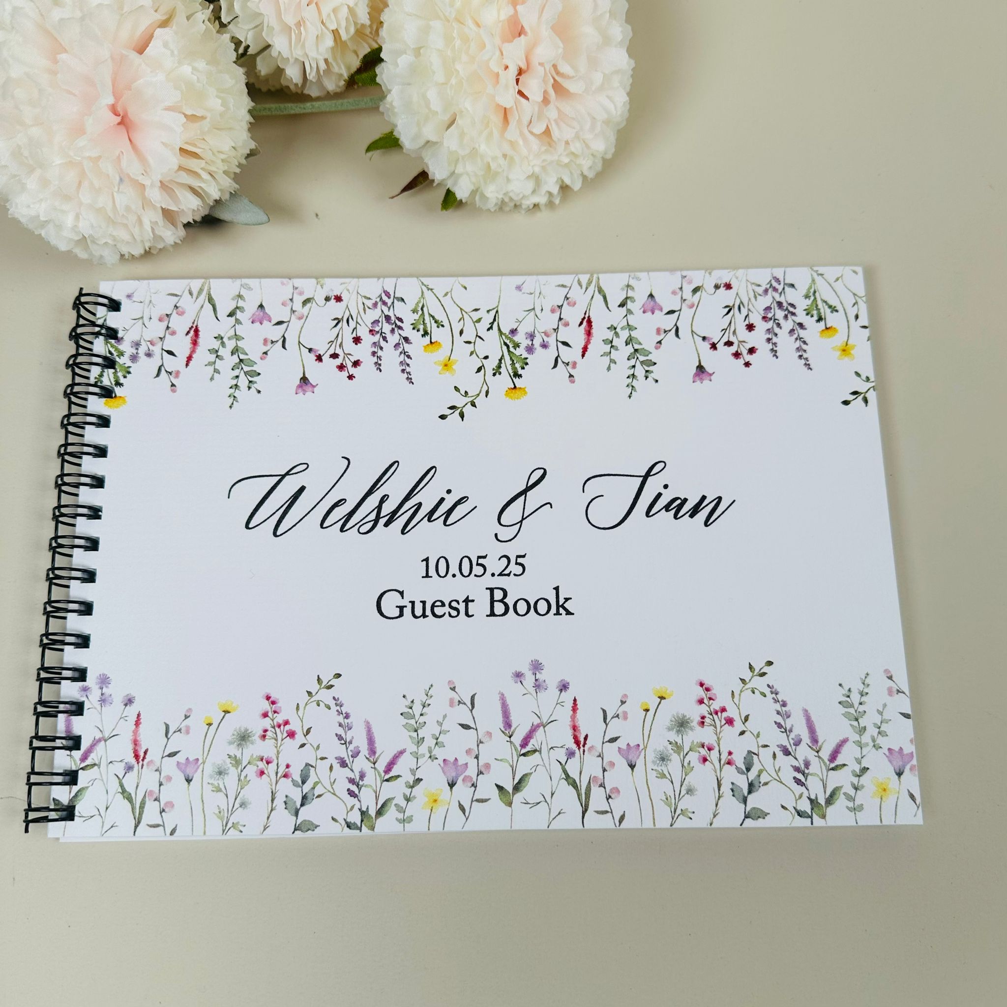 A5 Wildflowers Top & Bottom Guestbook