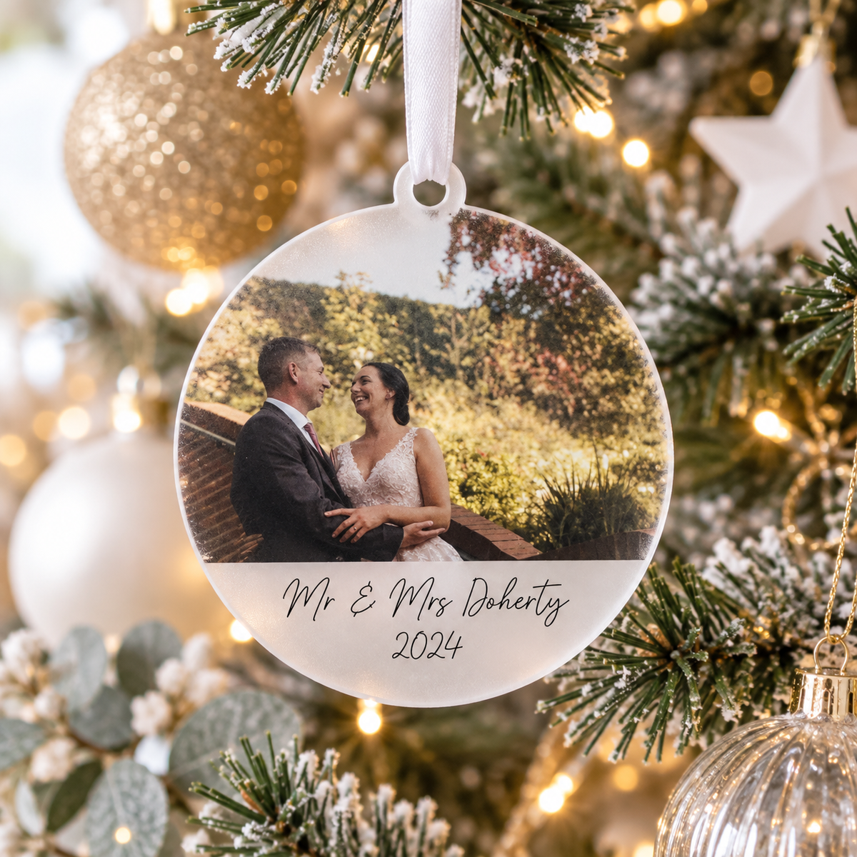 Acrylic Photo Christmas Bauble