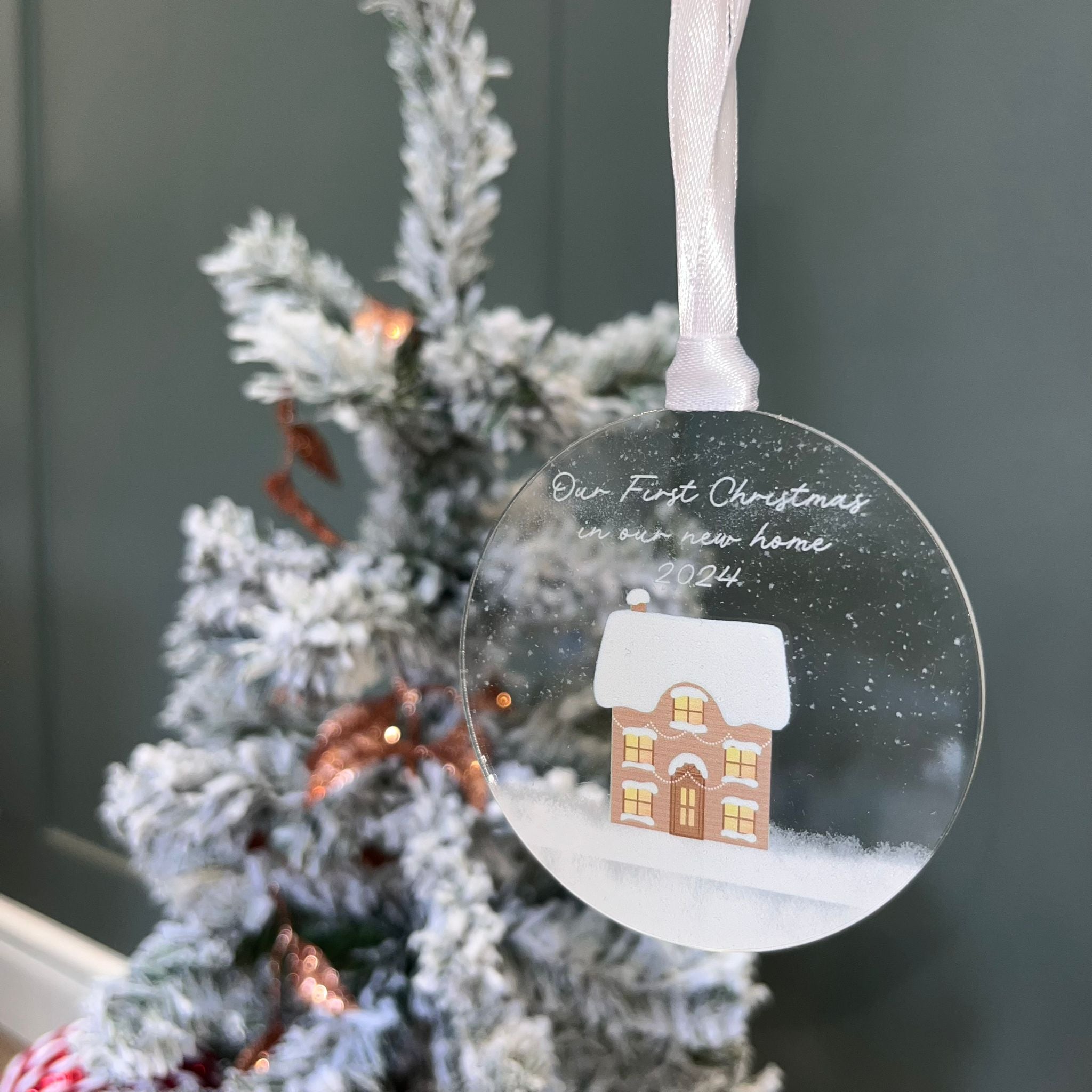 Acrylic First Christmas In our New Home Bauble