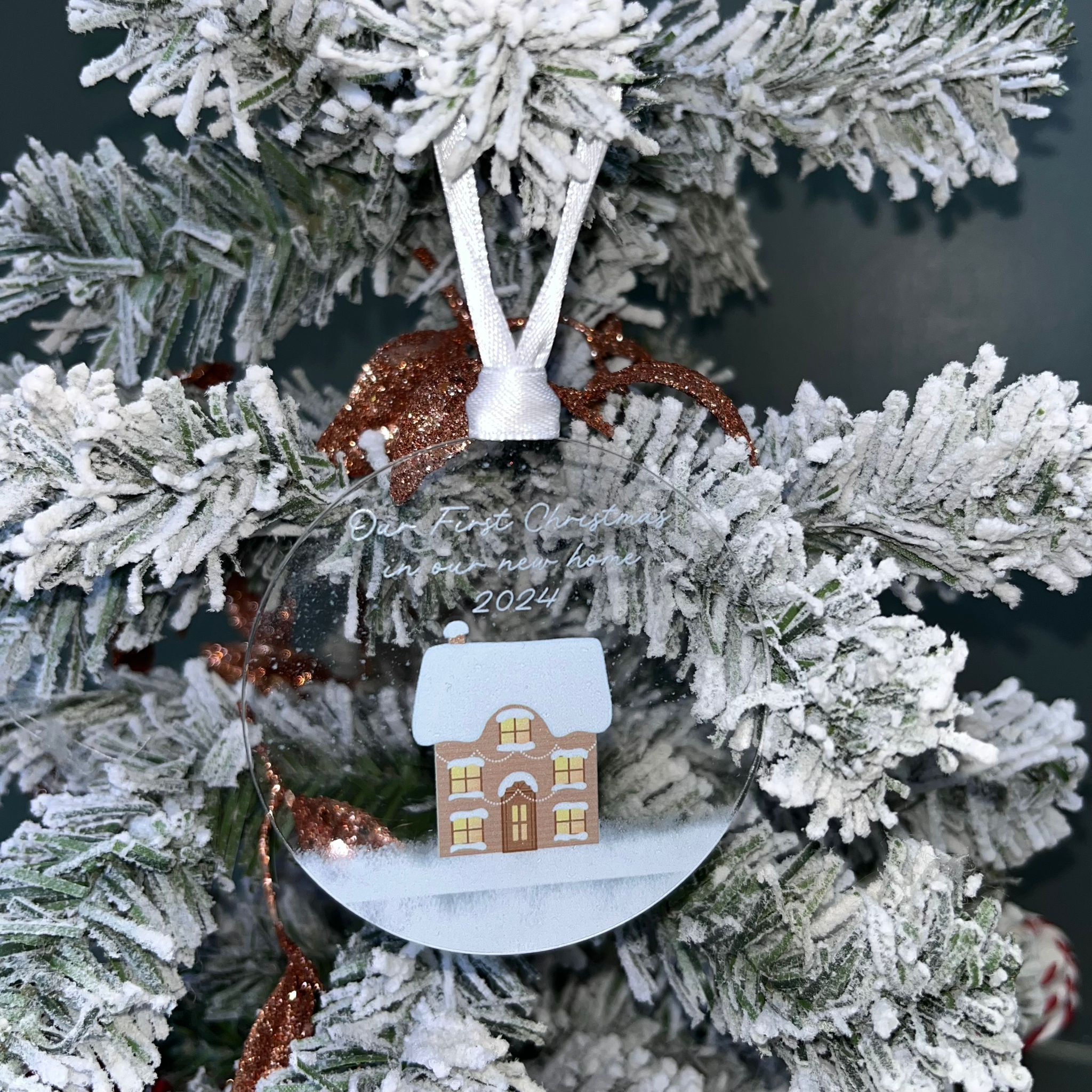 Acrylic First Christmas In our New Home Bauble