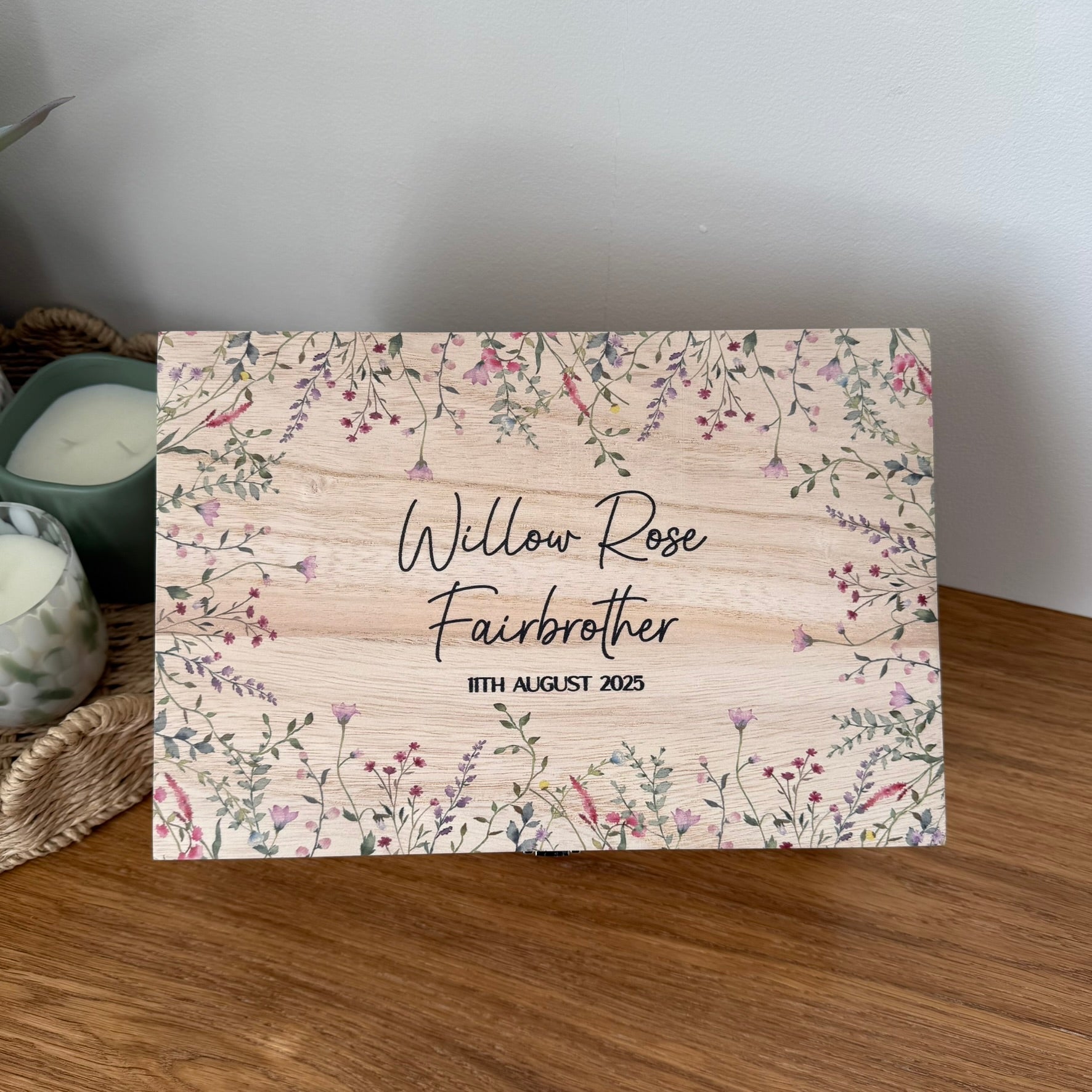 Keepsake Wooden Box - Wildflowers