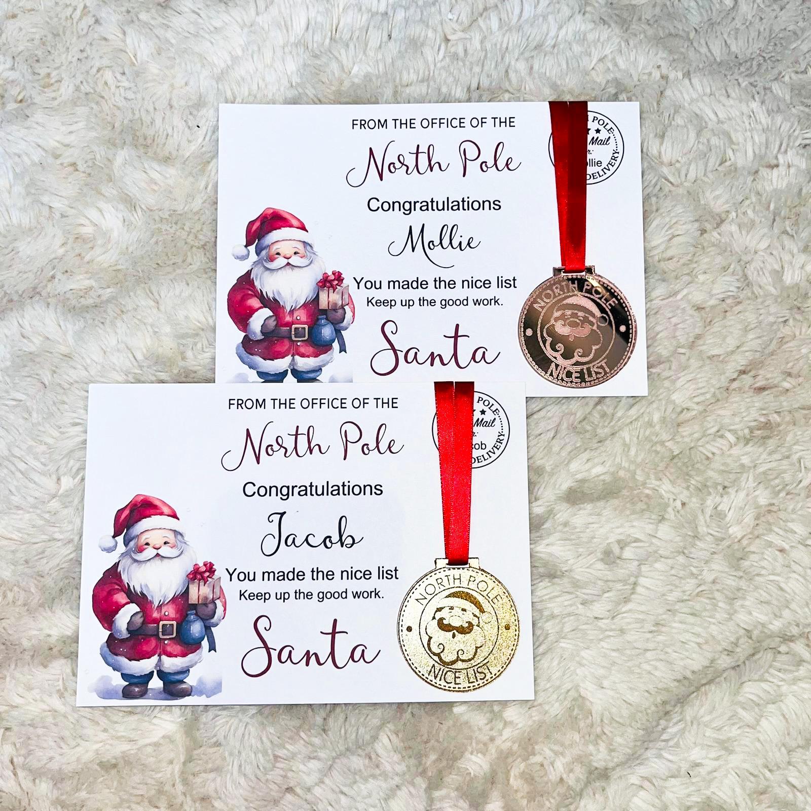 Nice List Certificate and Medal