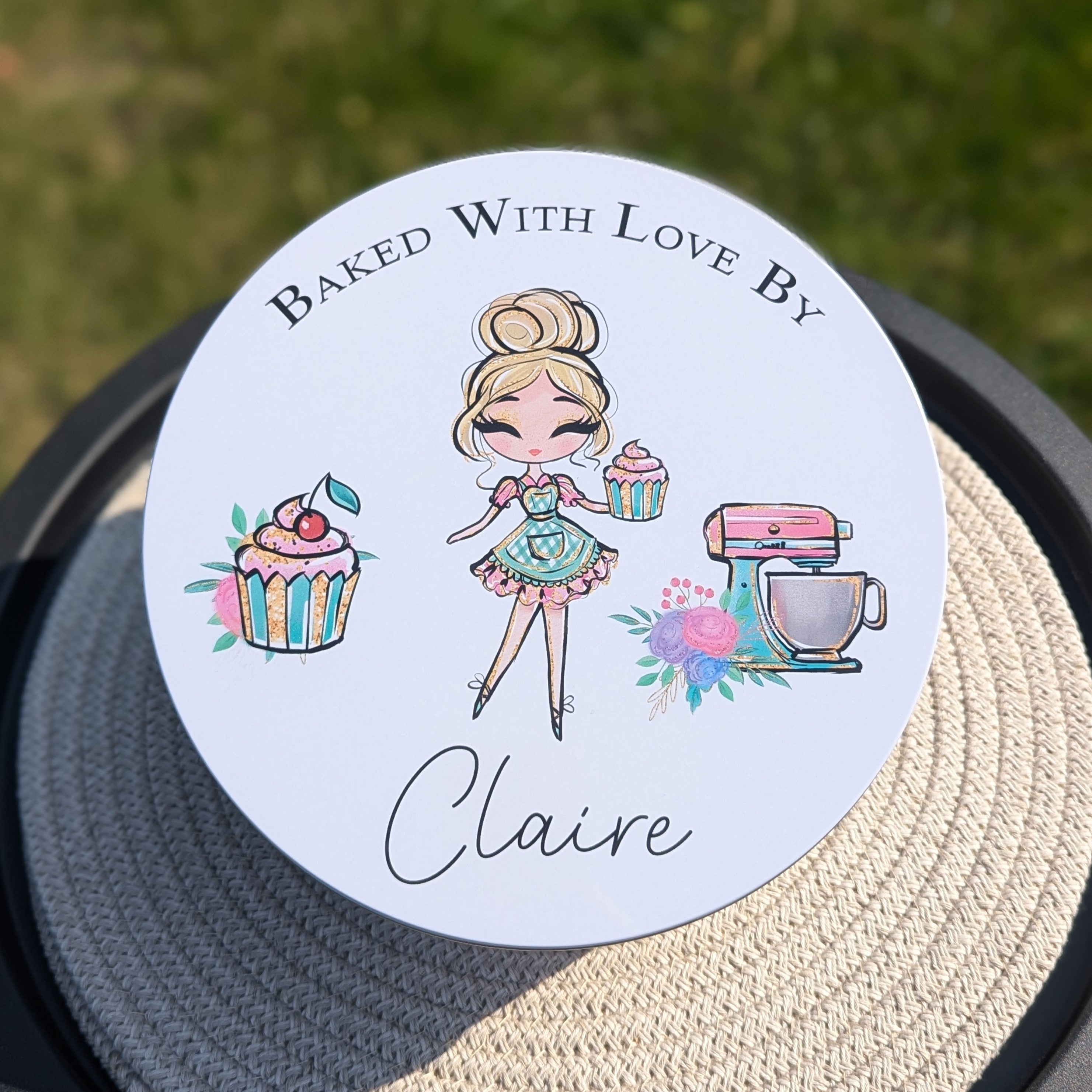 Claire Glitter Girl Large Cake Tin