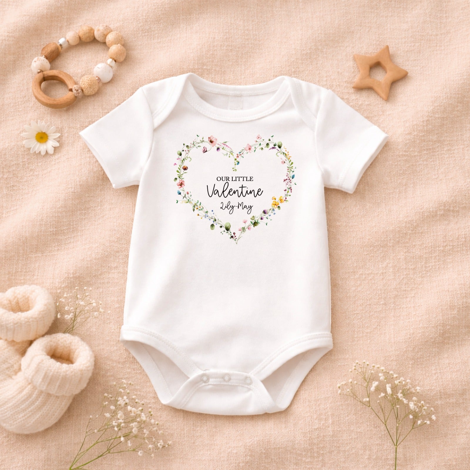 Valentine's Baby Vest - Lavender Eight