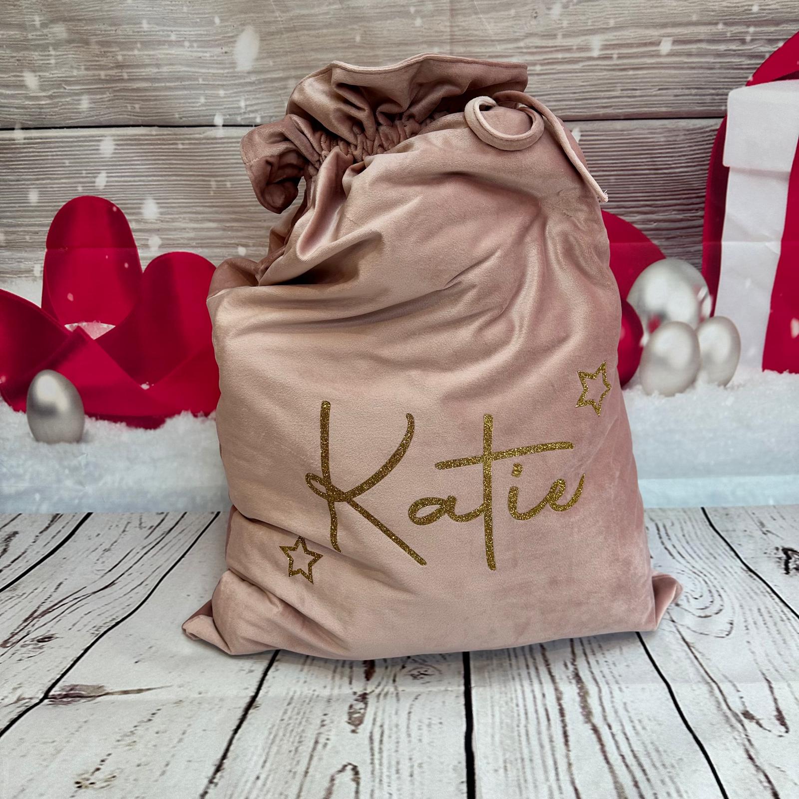 Luxurious Personalized Velvet Santa Sack