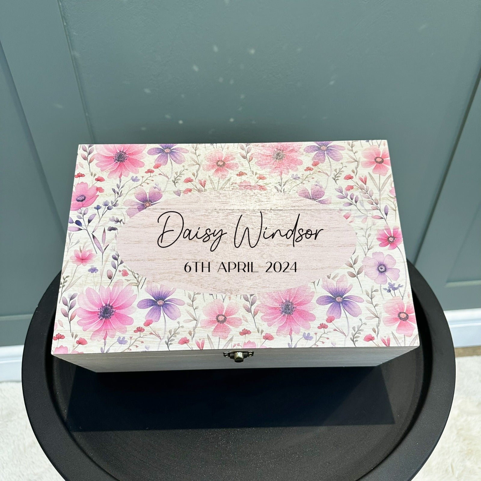 Keepsake Wooden Box - Posies