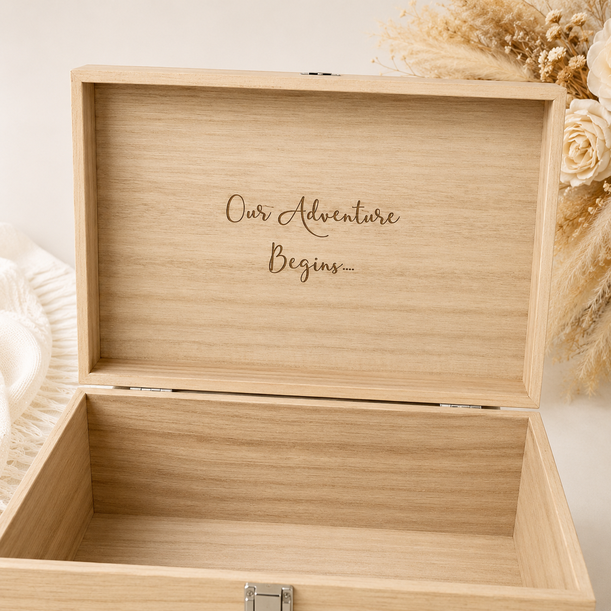 Keepsake Wooden Box - Cute Bunny