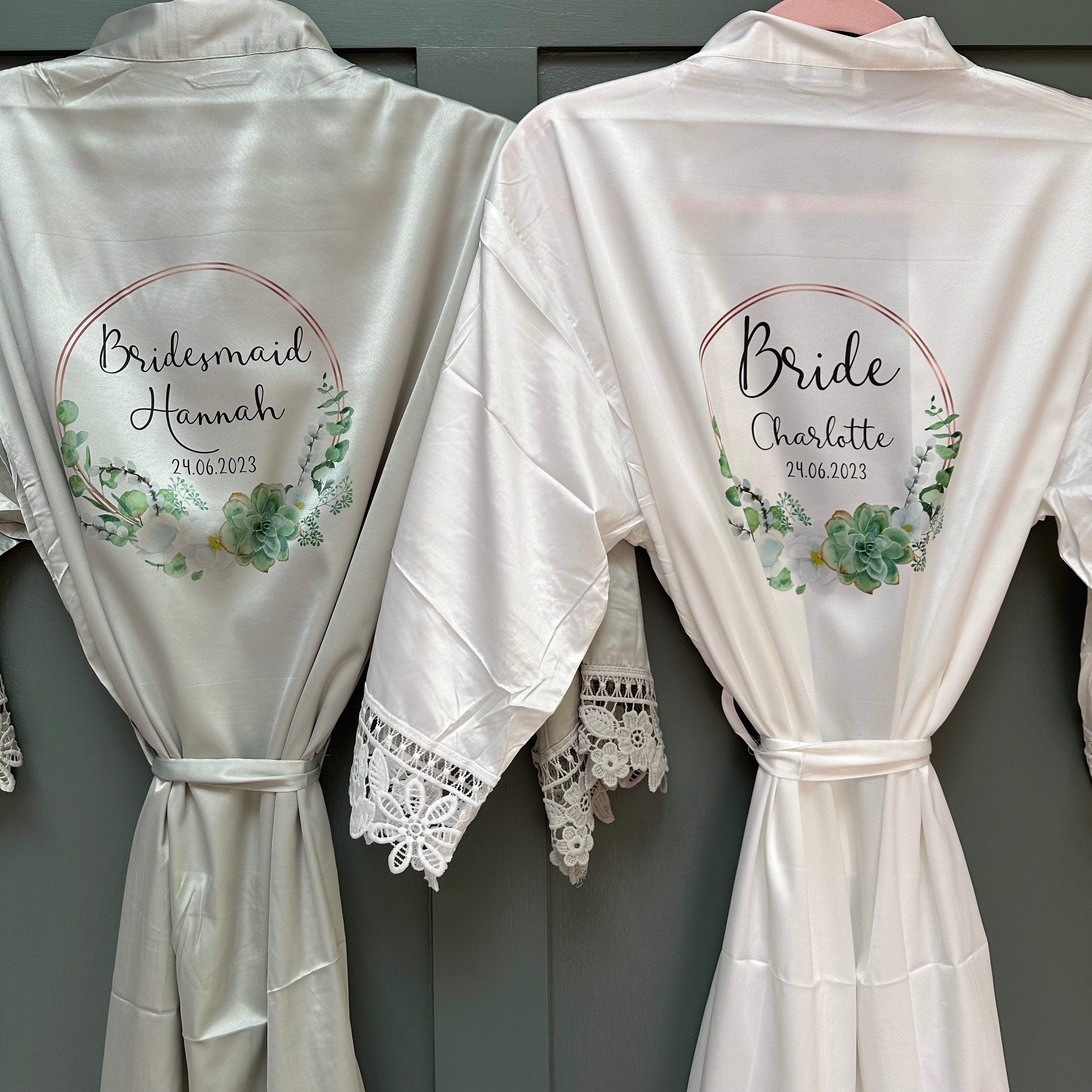 Eucalyptus and Rose Gold Hoop - Robe - Lavender Eight
