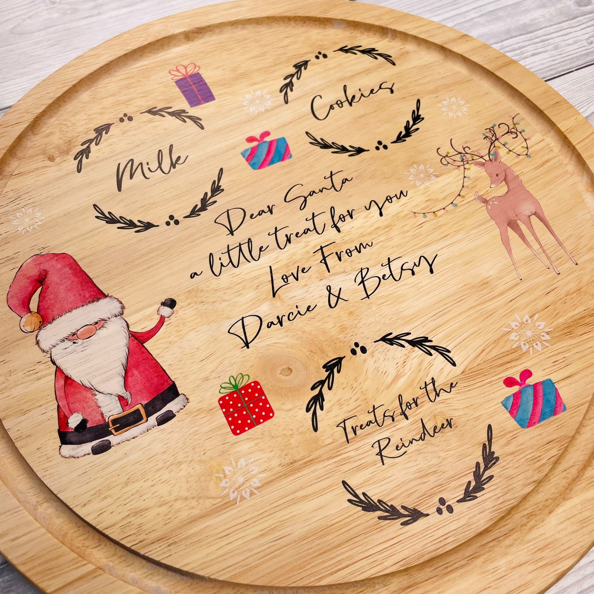 Christmas Eve Milk and Cookies Tray