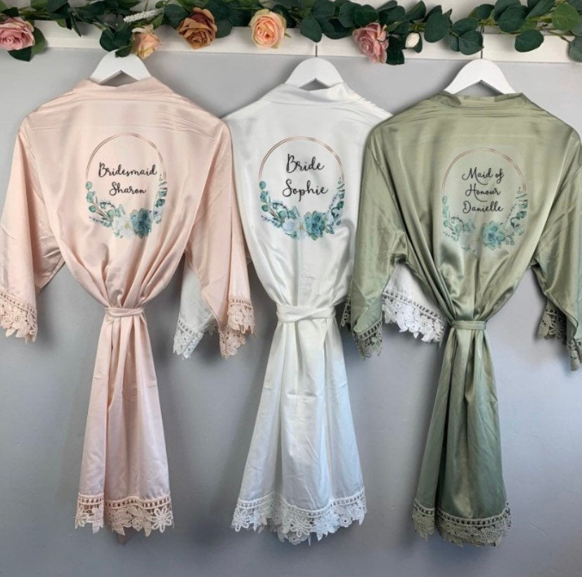 Eucalyptus and Rose Gold Hoop - Robe - Lavender Eight