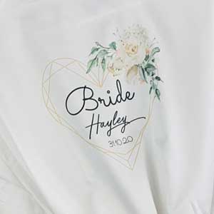 Floral & Geometric Heart Robe - Lavender Eight