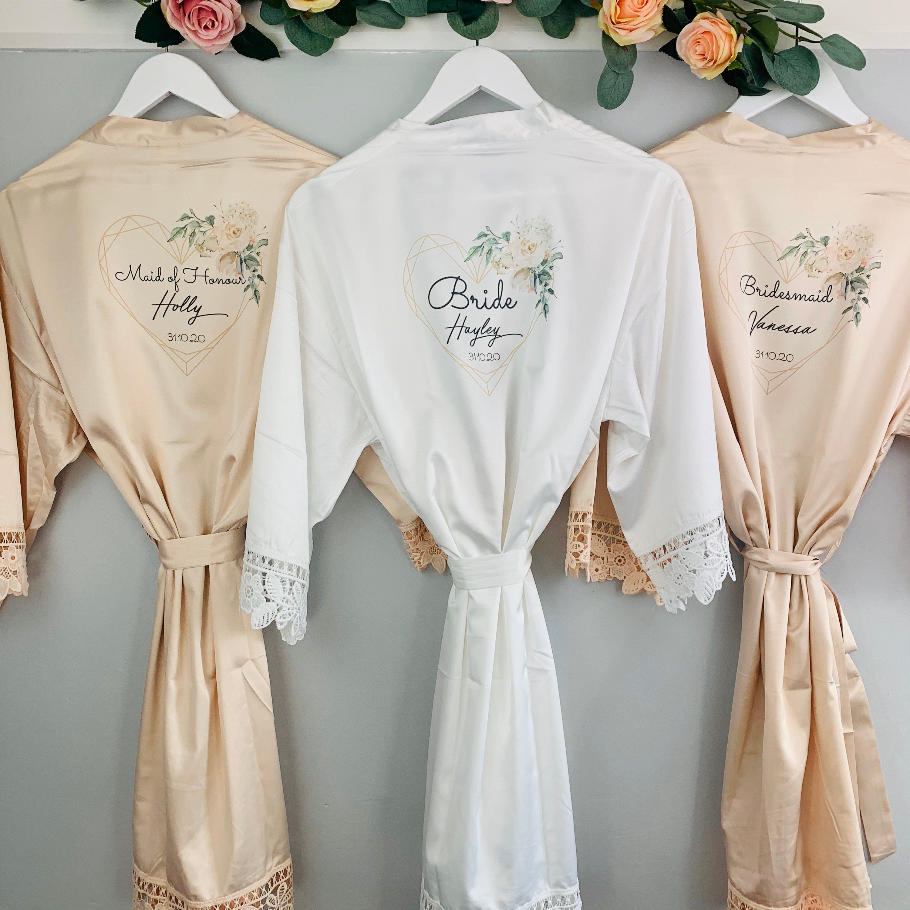Floral & Geometric Heart Robe - Lavender Eight