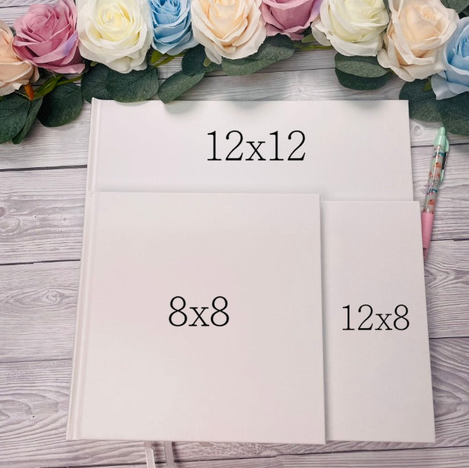 Floral Gold Hoop Wedding Guest Book - Lavender Eight
