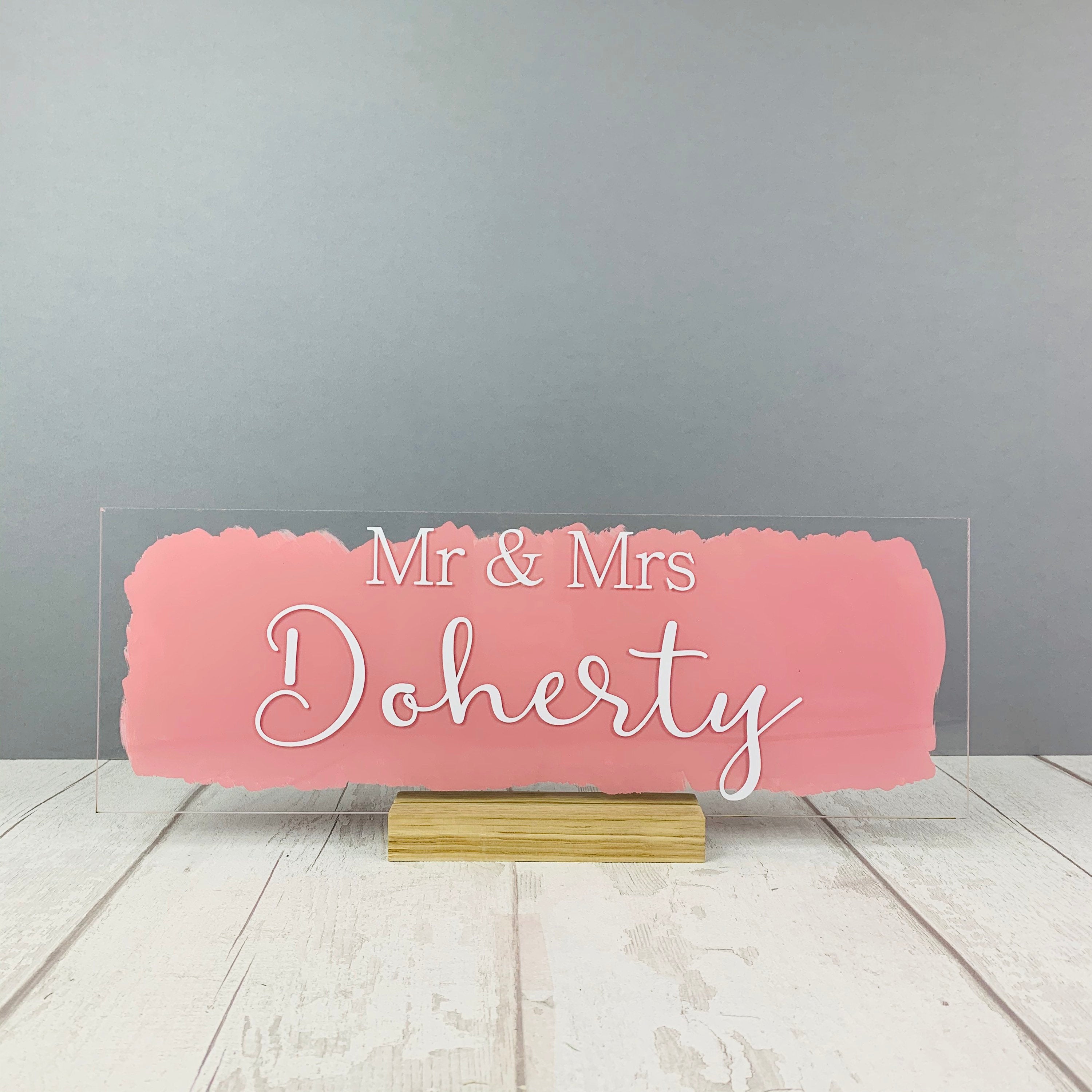 Mr & Mrs | Mr & Mr | Mrs & Mrs Table Sign