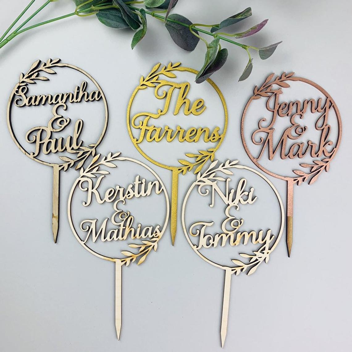 Personalised Wedding Cake Topper