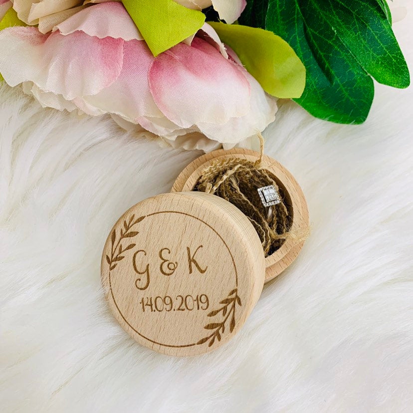 Ring Box with Initials