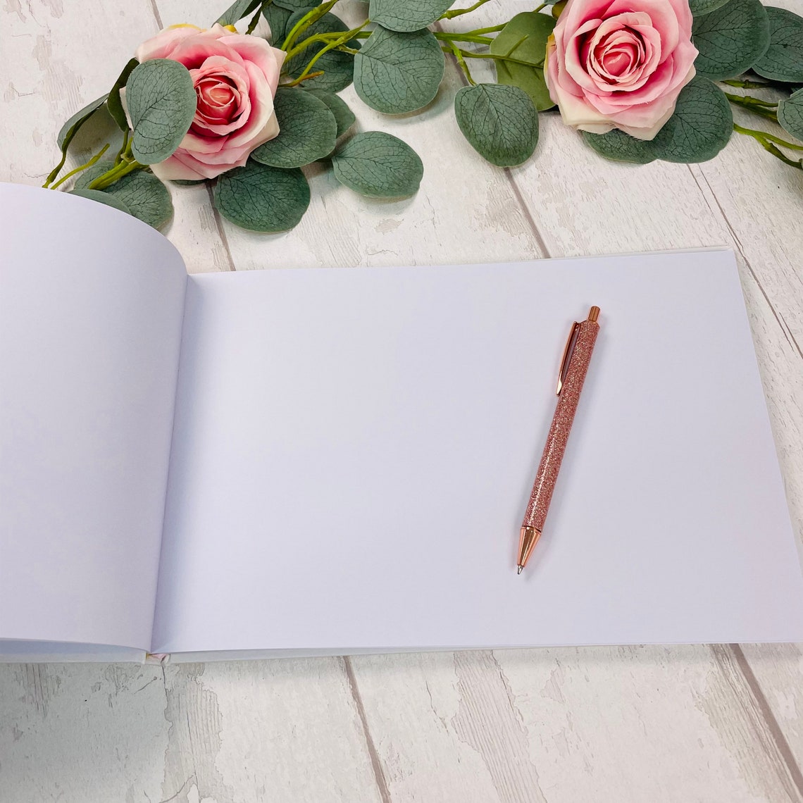 Sunflower Wedding Guest Book - Lavender Eight