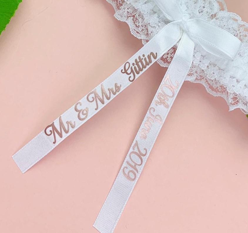 Personalised Wedding Day Garter - Occasionally Cute