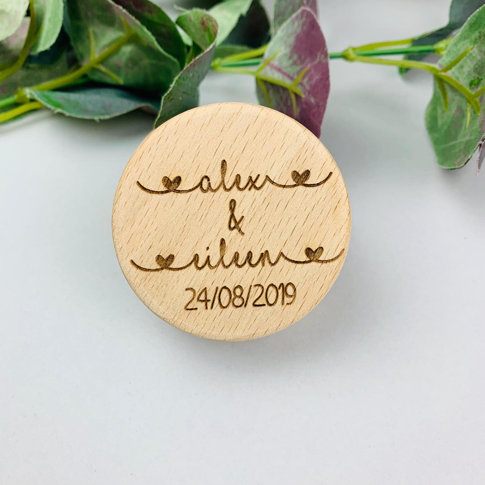 Ring Box with Names - Occasionally Cute