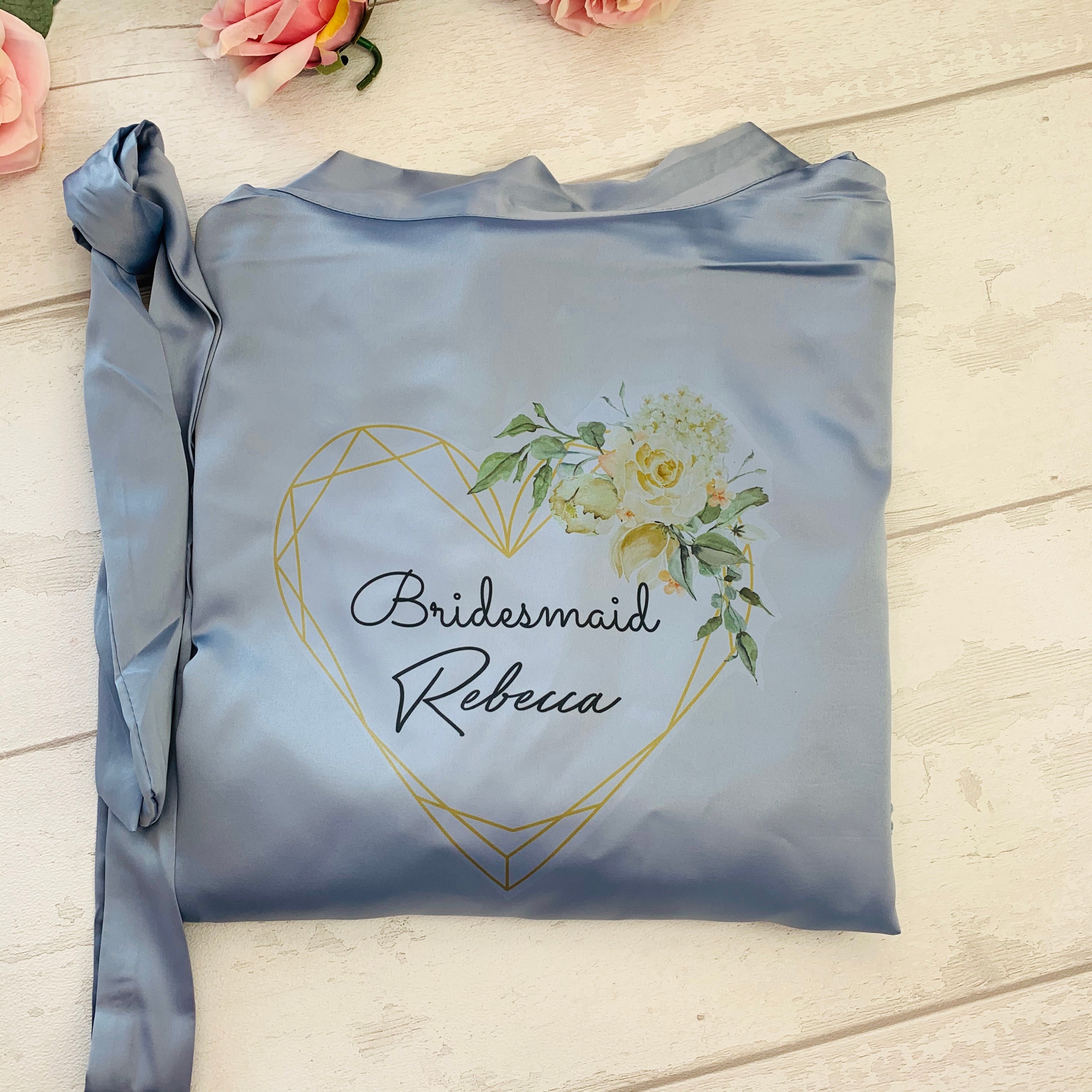 Floral & Geometric Heart Robe - Lavender Eight