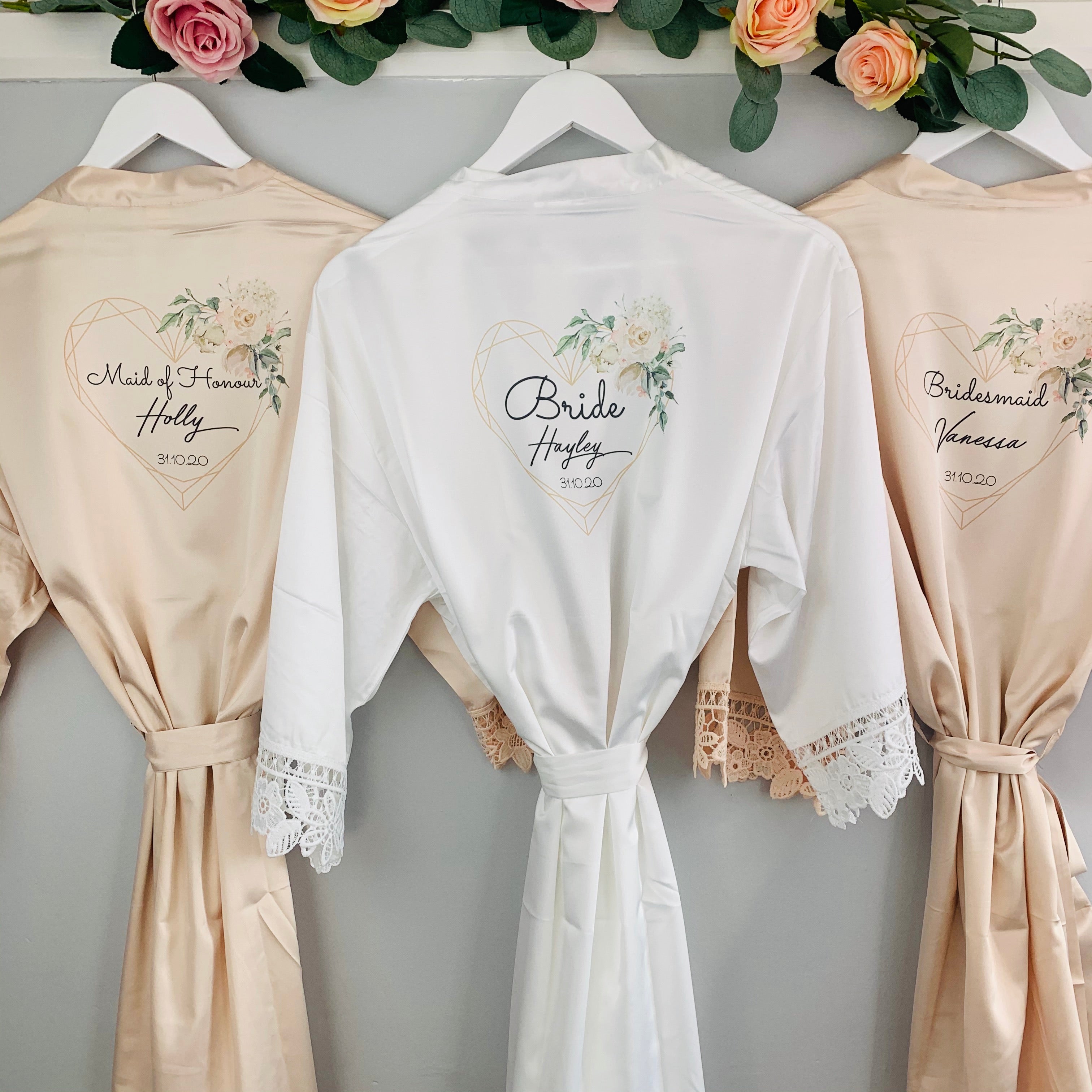 Floral & Geometric Heart Robe - Lavender Eight