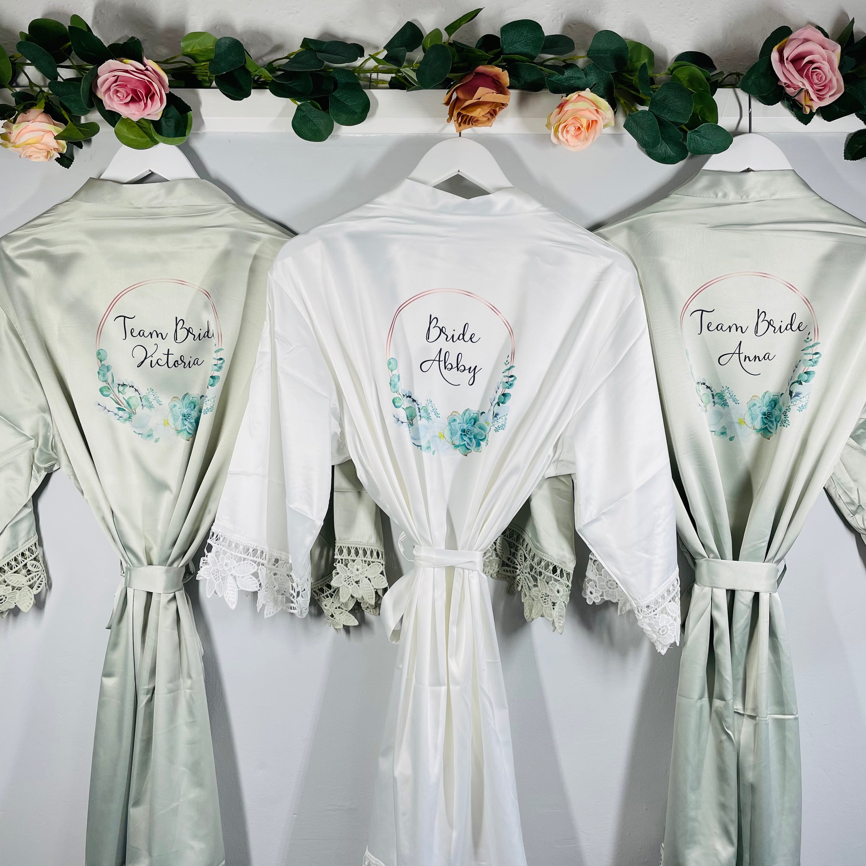 Eucalyptus and Rose Gold Hoop - Robe - Lavender Eight