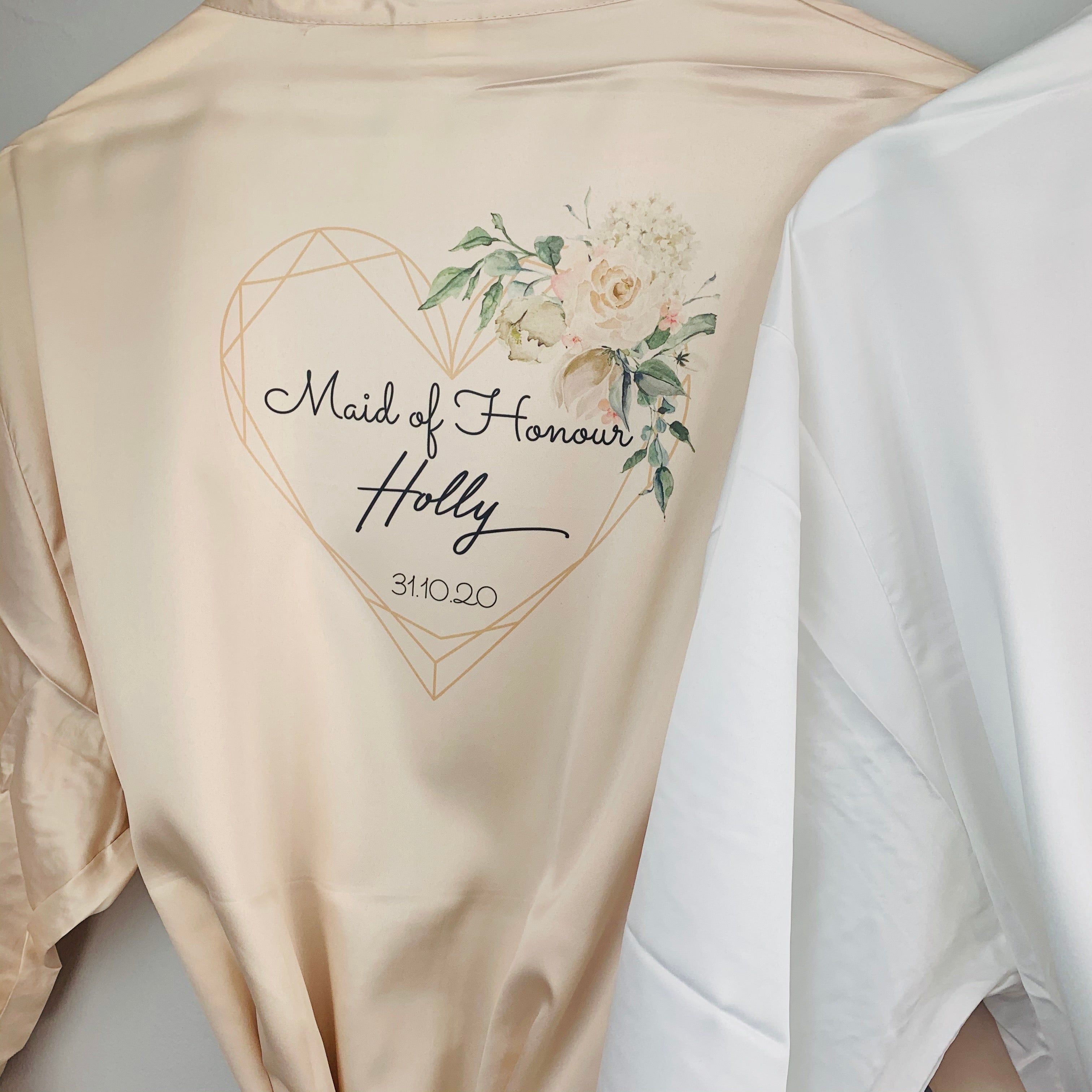 Floral & Geometric Heart Robe - Lavender Eight