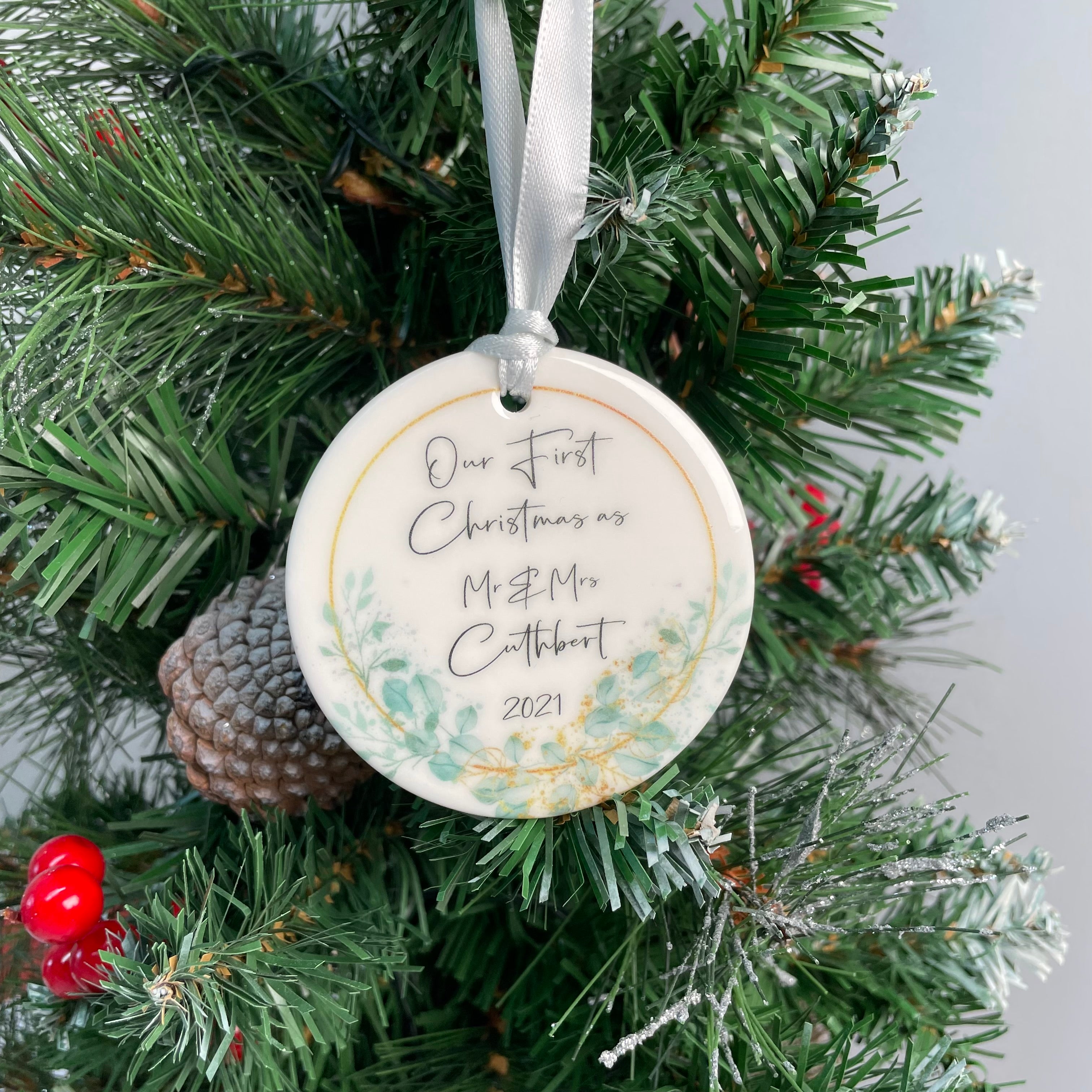 Our First Christmas Ceramic Bauble