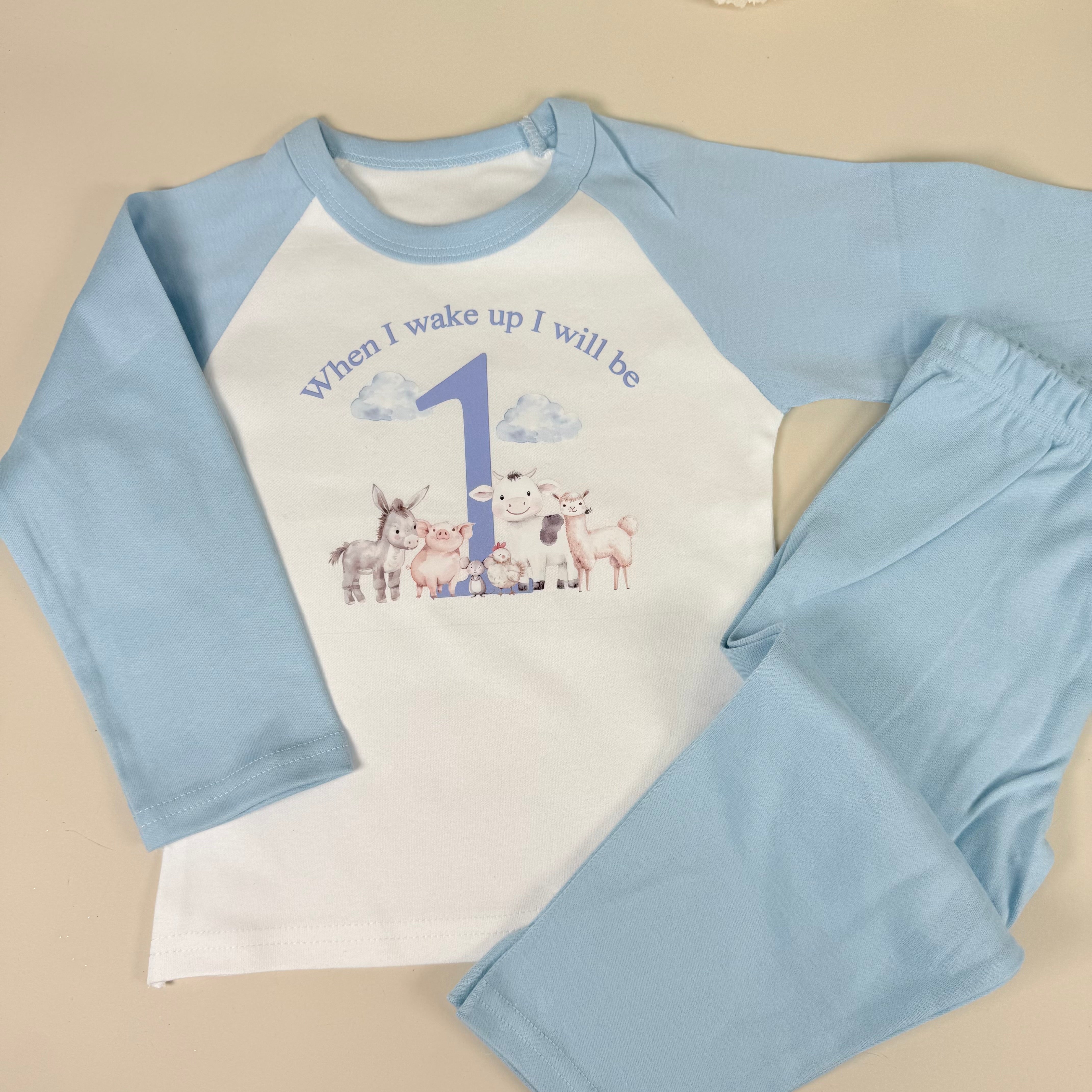 Blue - Children's Birthday Pyjamas