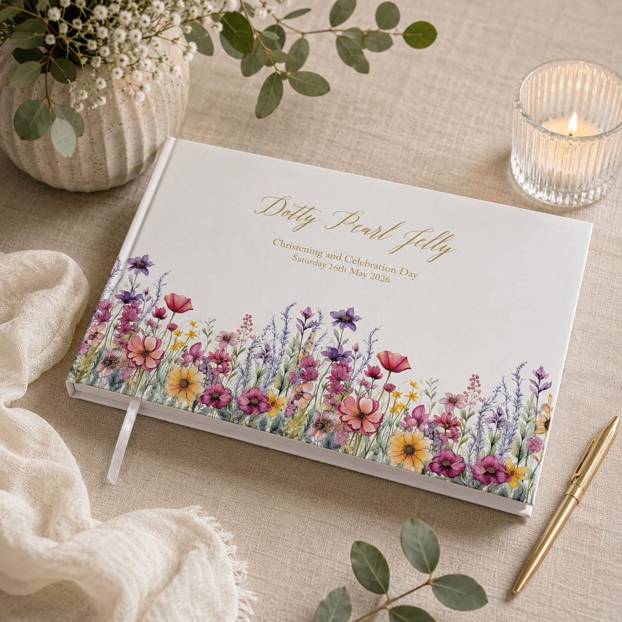 Vibrant Wildflowers Guestbook