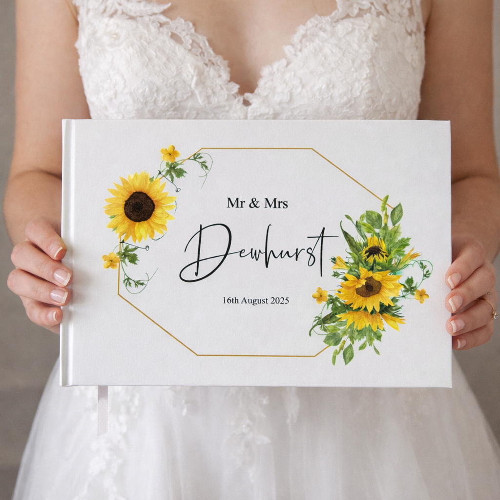 Sunflower Wedding Guest Book