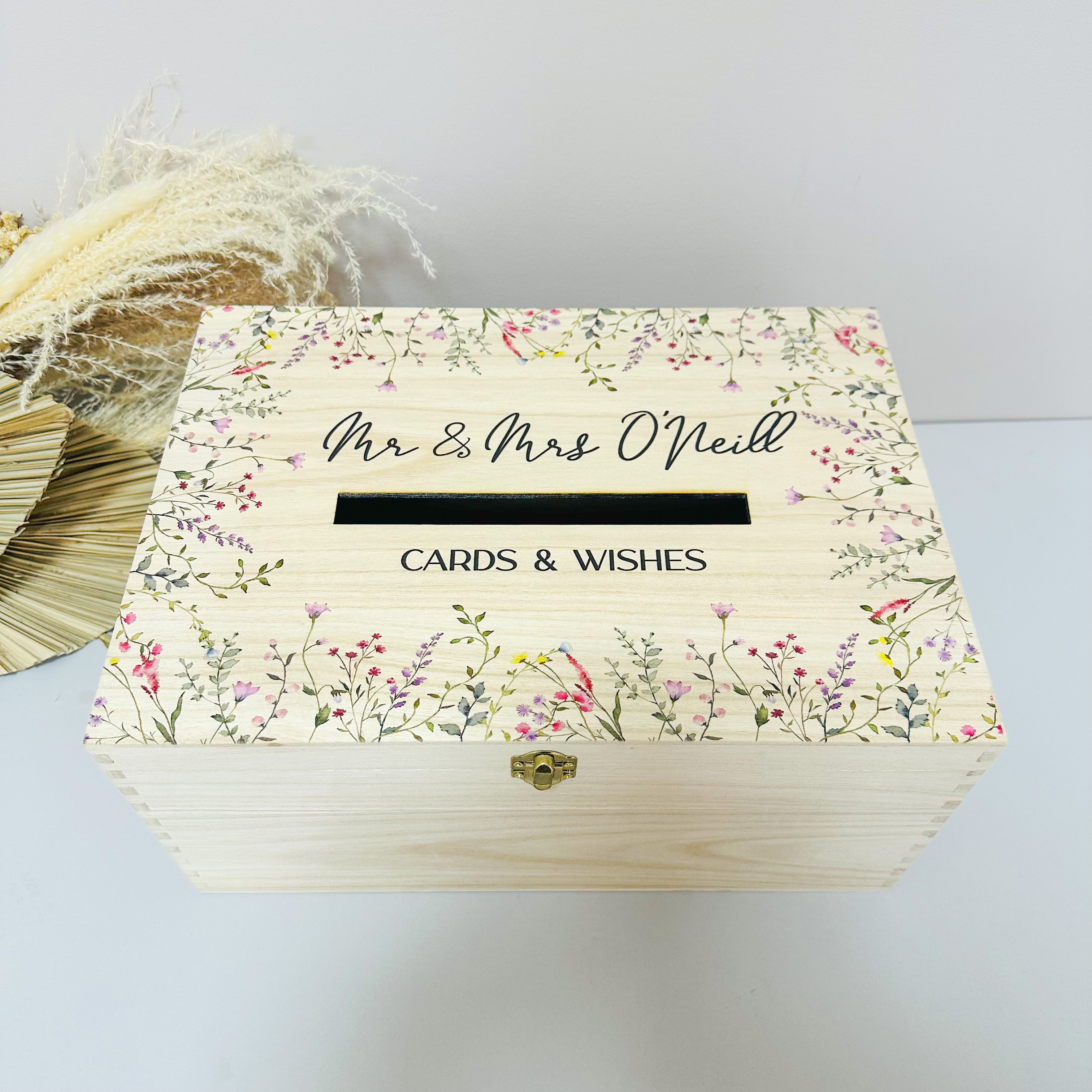 Wedding Card Box - Wildflowers - Lavender Eight