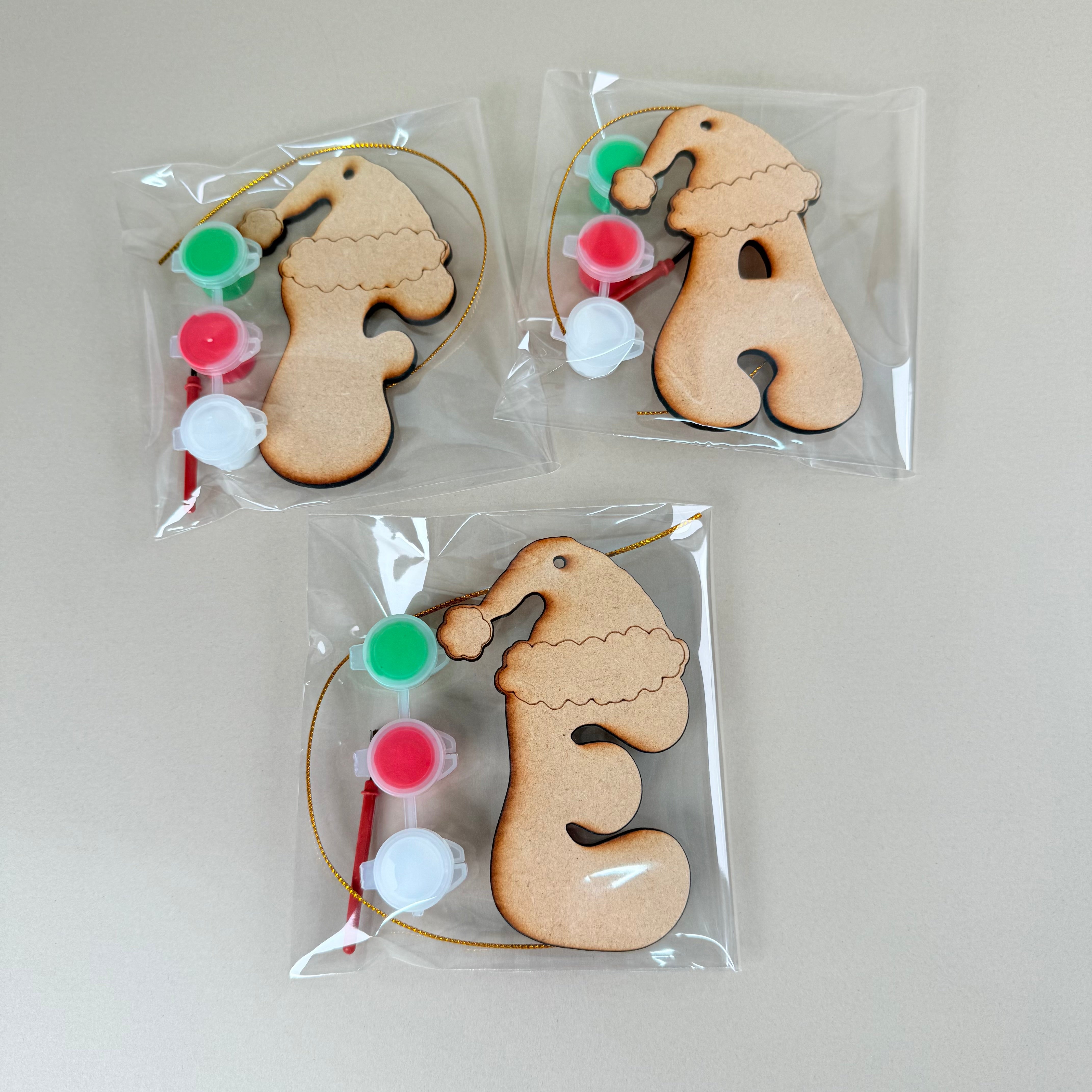 Paint your own Name Initial Christmas Bauble