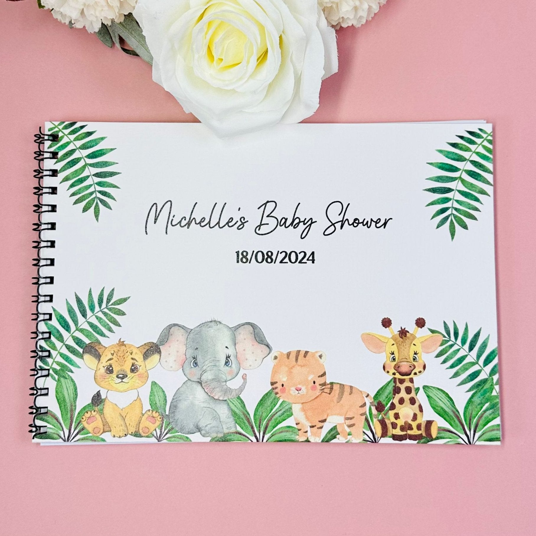 A5 Animals Baby Shower Book