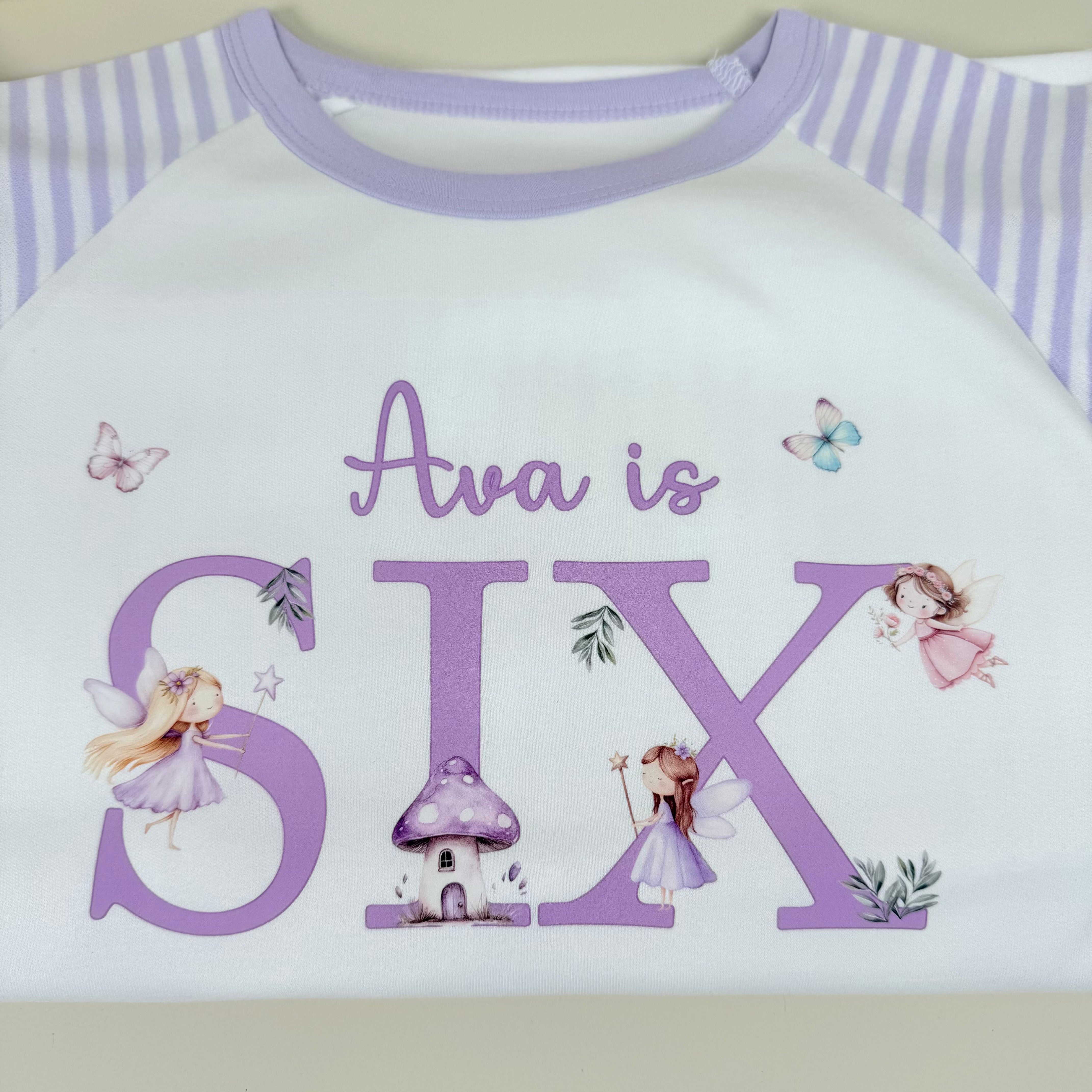 Lilac Striped - Children's Birthday Pyjamas