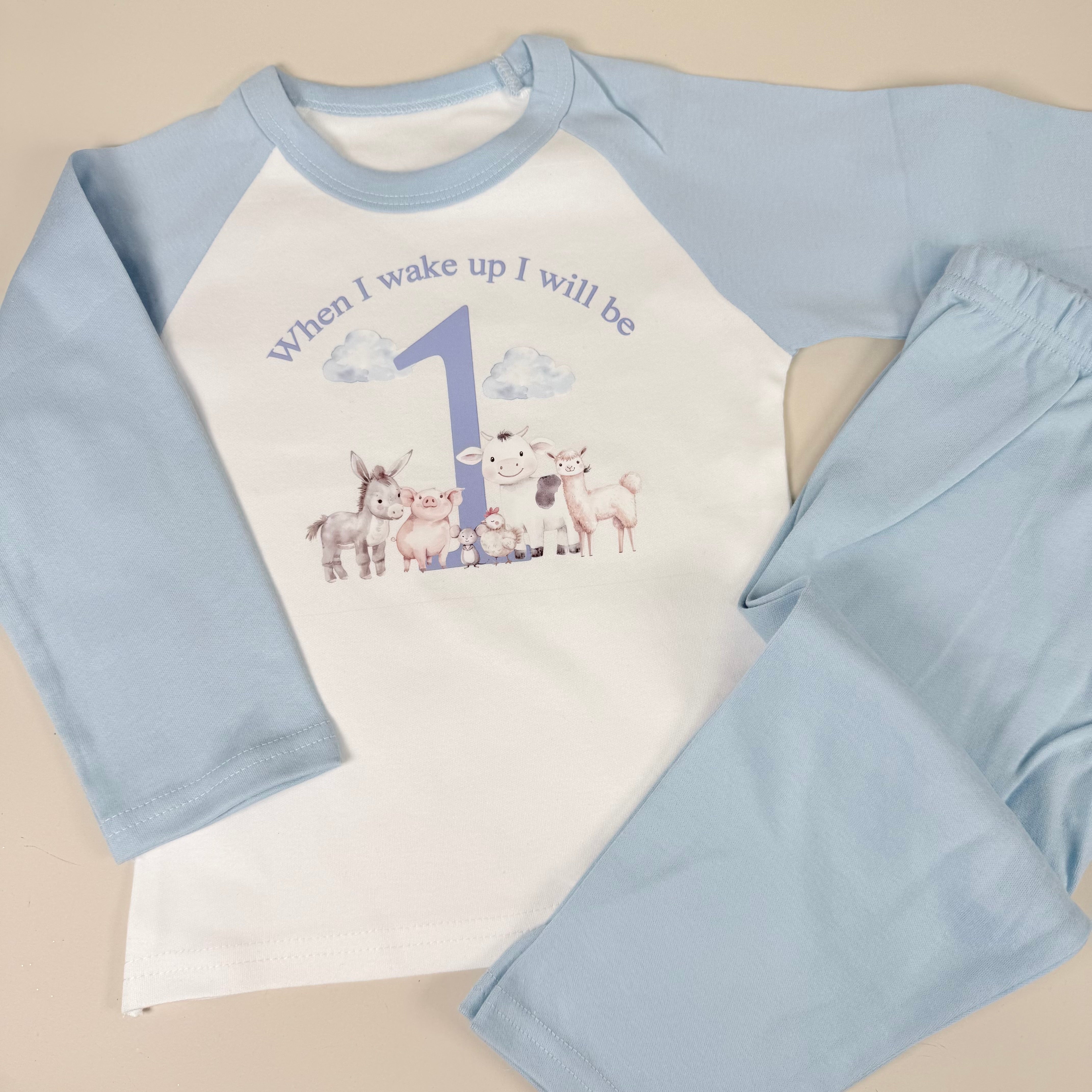 Blue - Children's Birthday Pyjamas