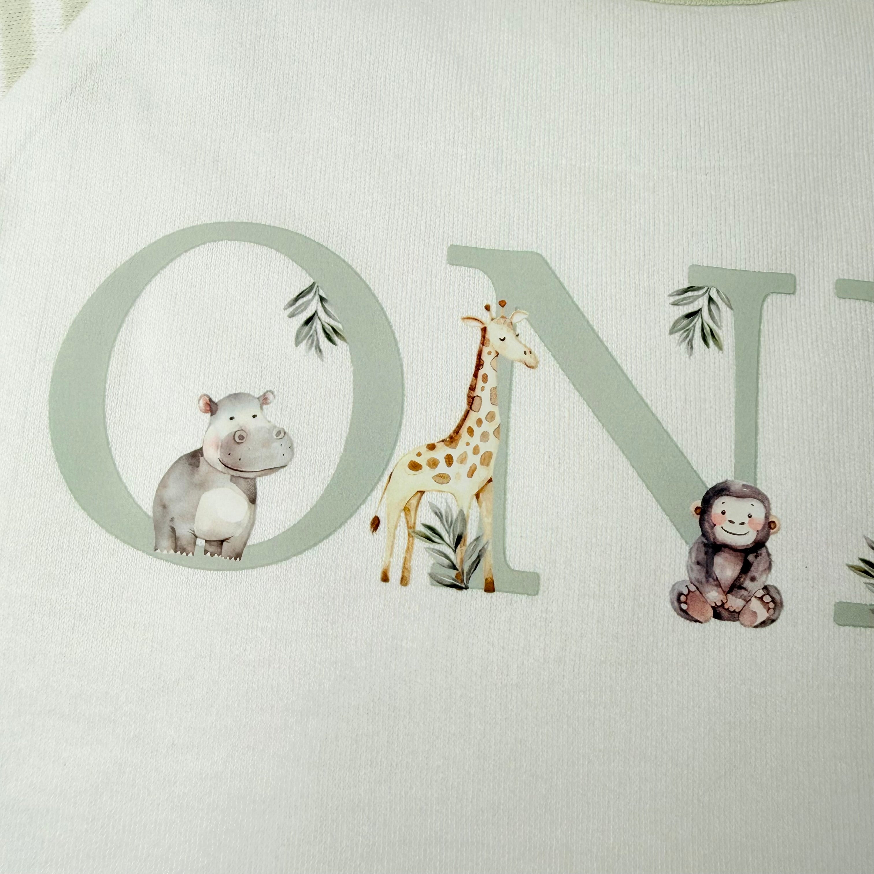 Sage Green Striped - Children's Birthday Pyjamas