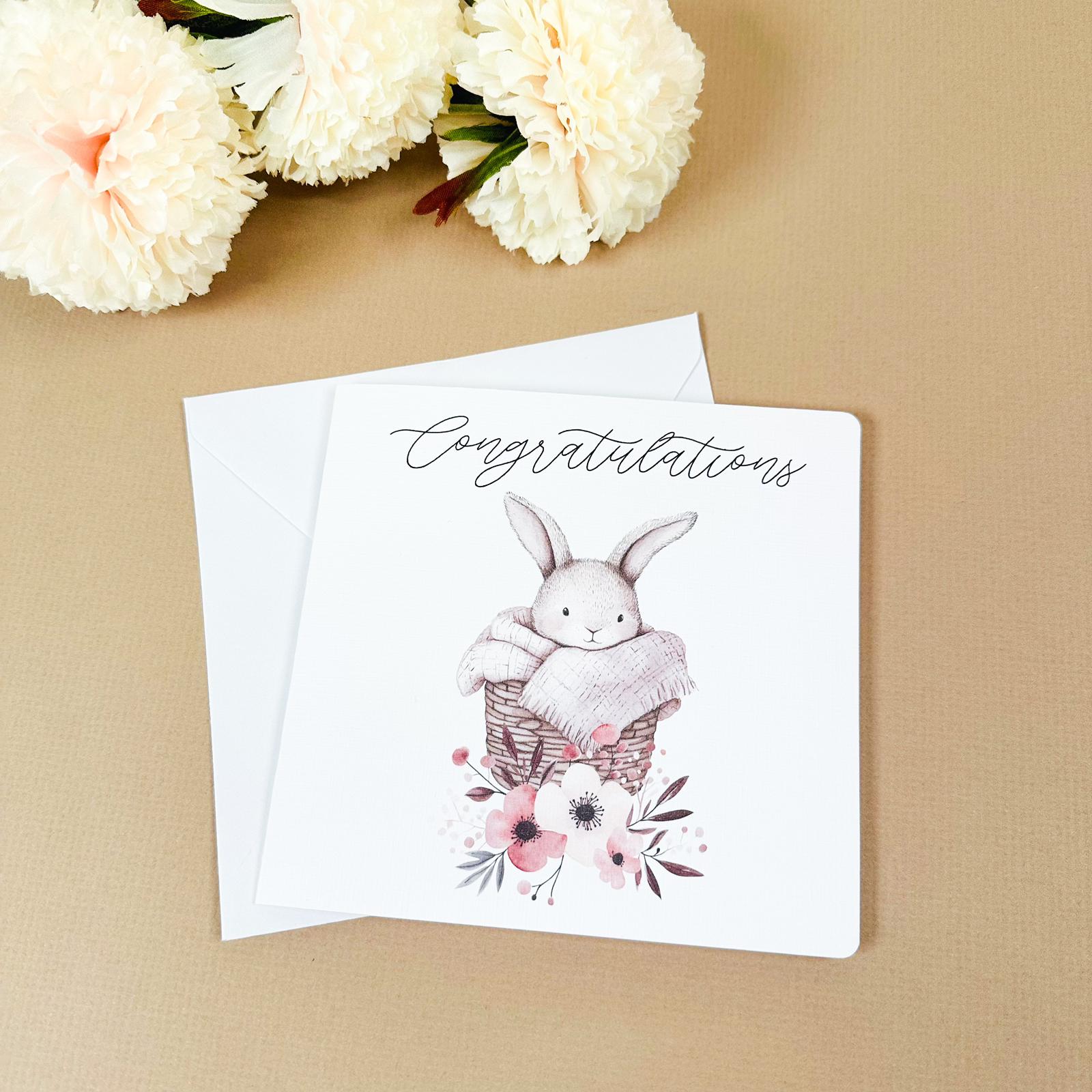 Bunny Congratulations Card