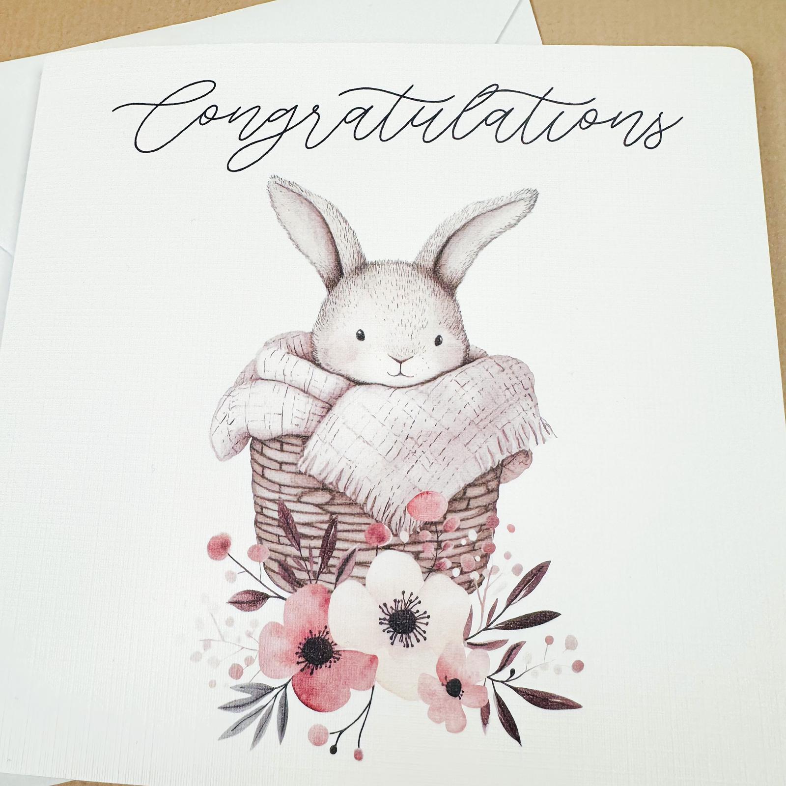 Bunny Congratulations Card