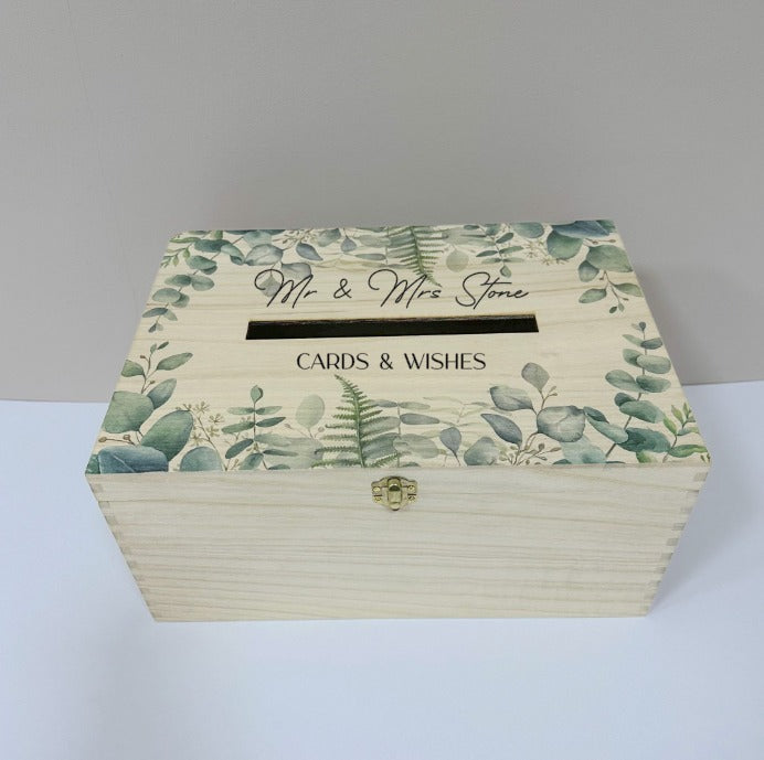 Wedding Card Box - Greenery