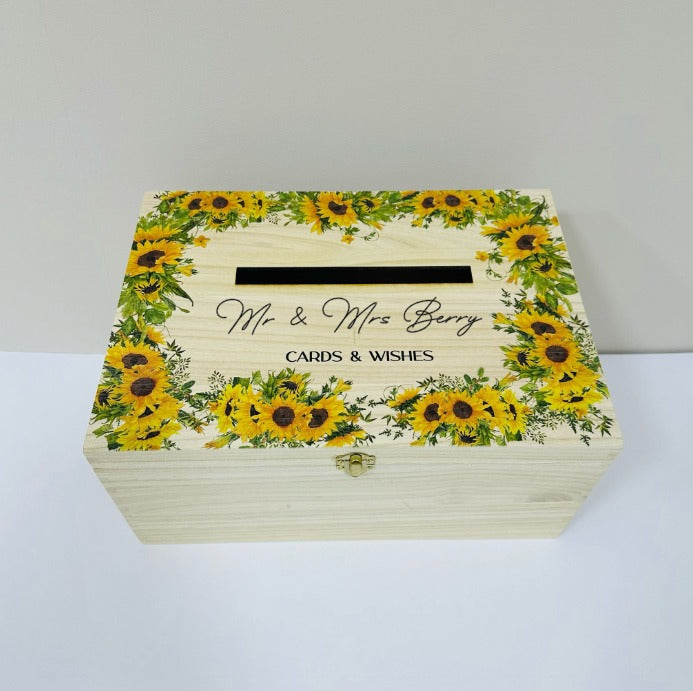 Wedding Card Box - Sunflowers