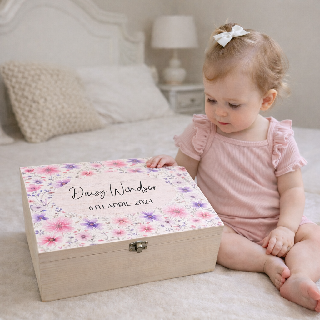 Keepsake Wooden Box - Posies