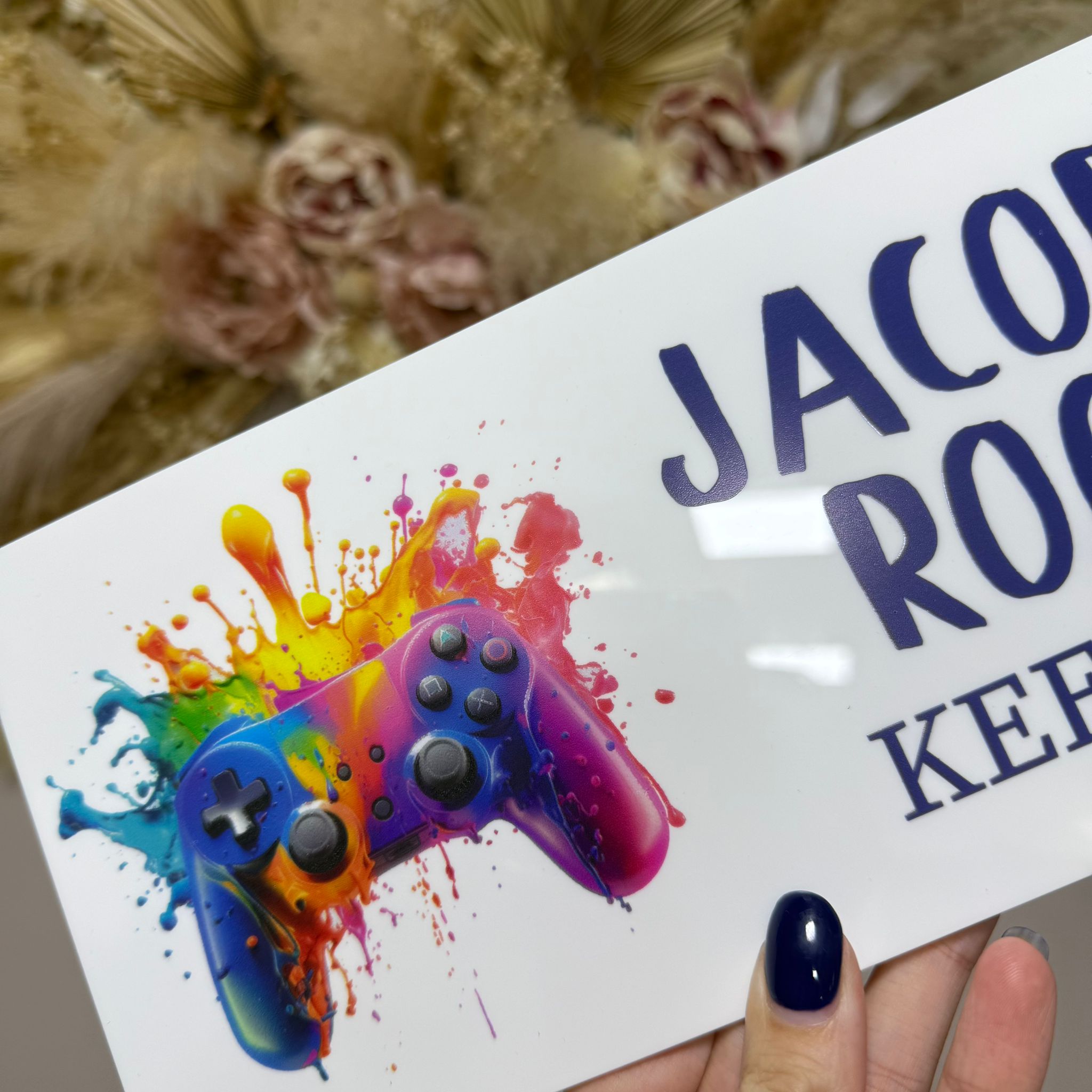 Gaming Controller Acrylic Bedroom Door Sign