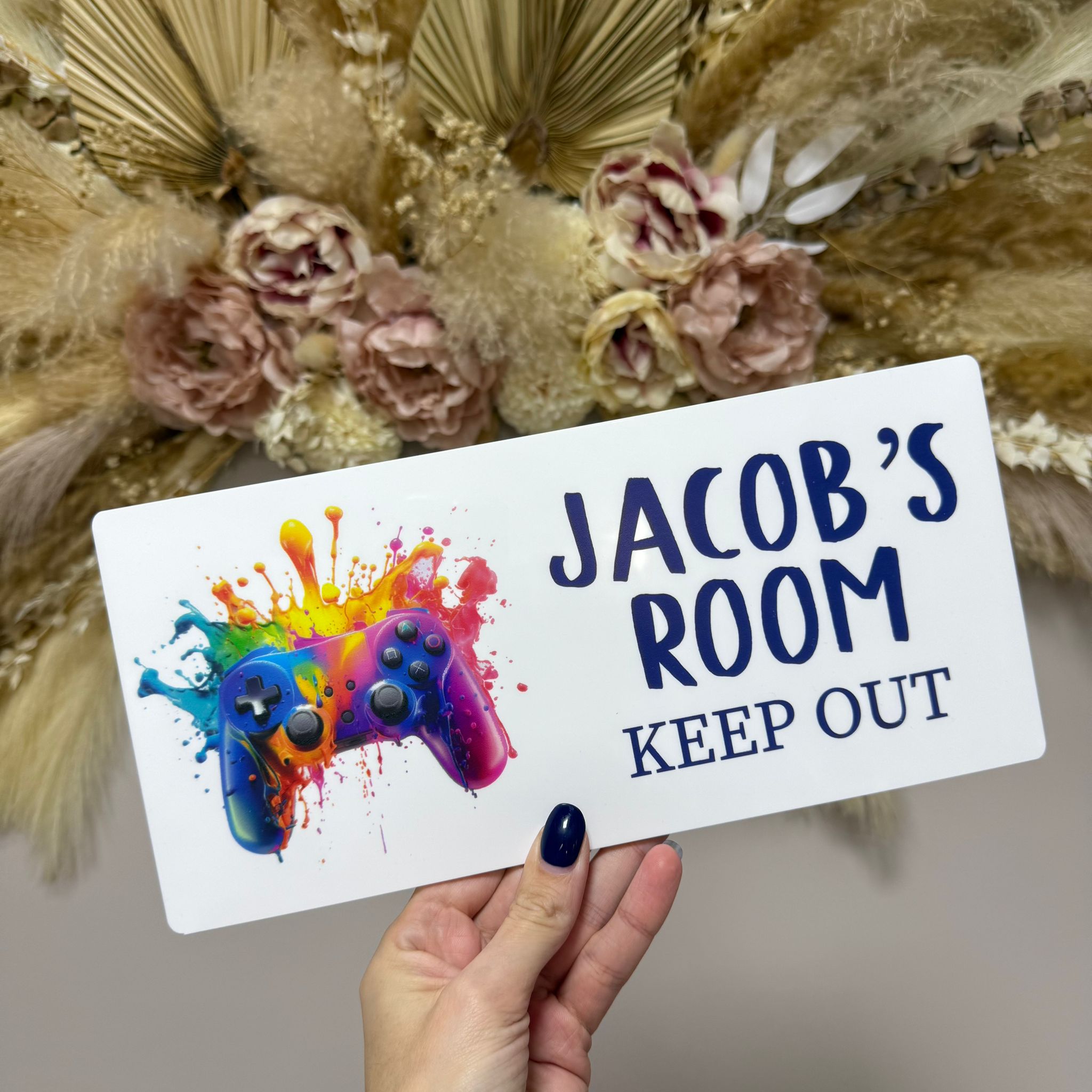 Gaming Controller Acrylic Bedroom Door Sign