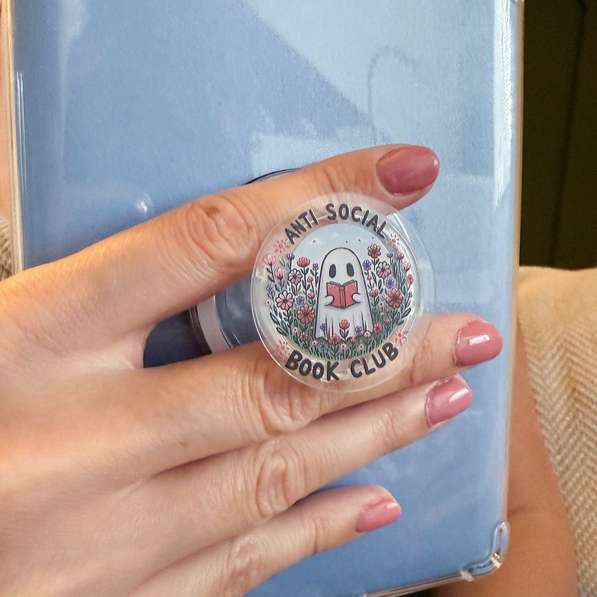 Ghostly Anti Social Book Club Kindle and Phone Grip