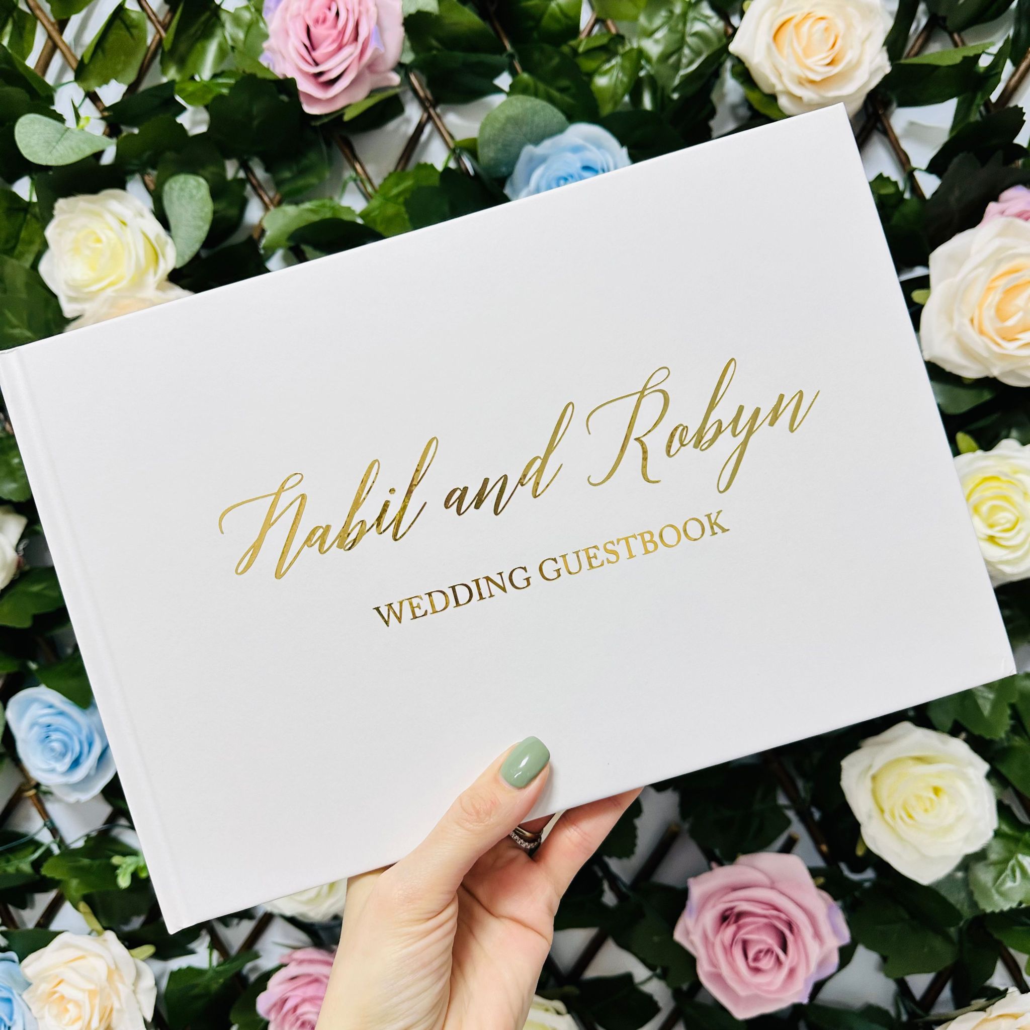 Foil Print Wedding Guest Book