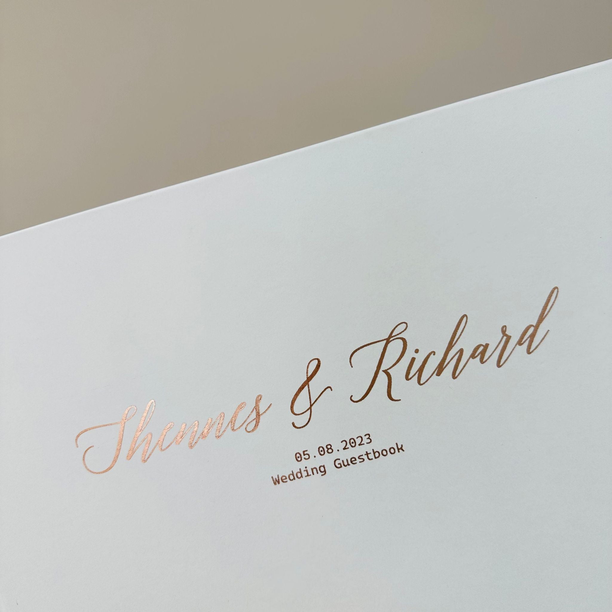 Foil Print Wedding Guest Book