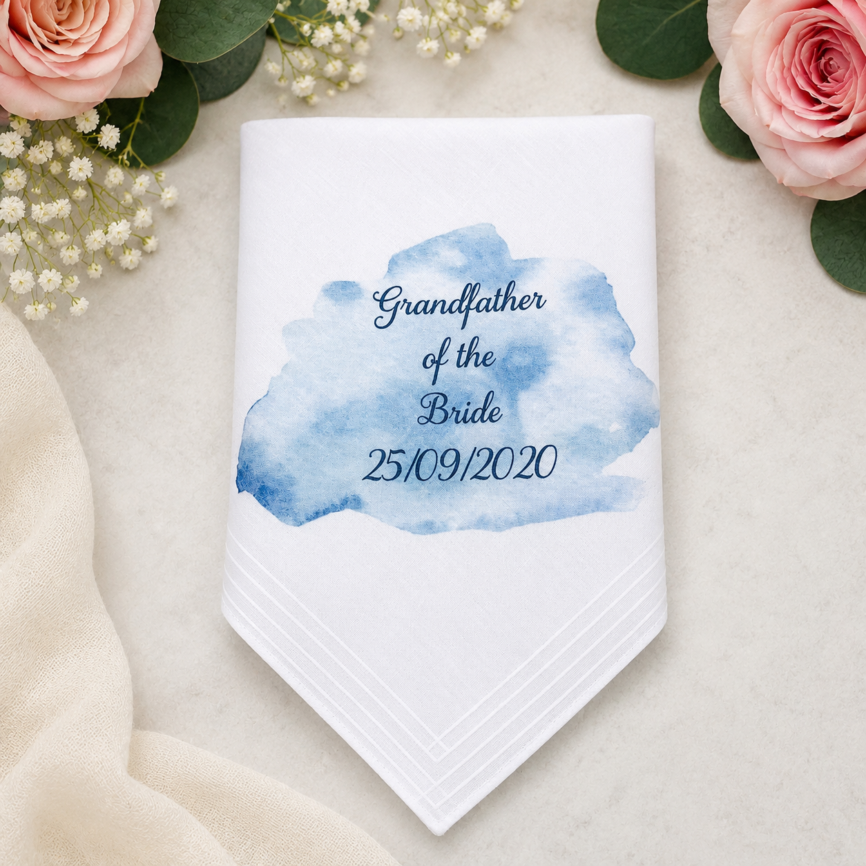 Blue Splash Hankie